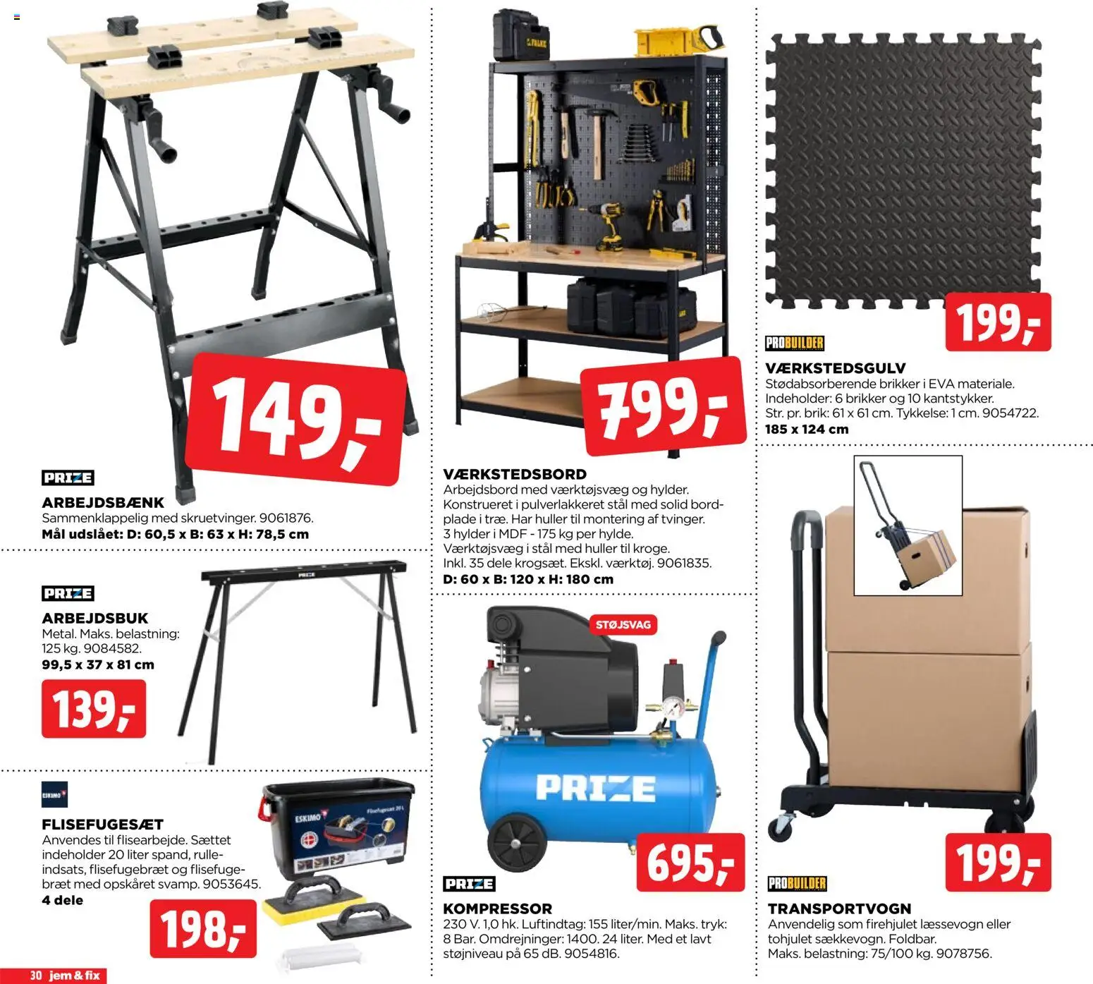 Jem & fix tilbudsavis – gyldig fra 12.04.2026 | Side: 30 | Produkter: Bord, Søm