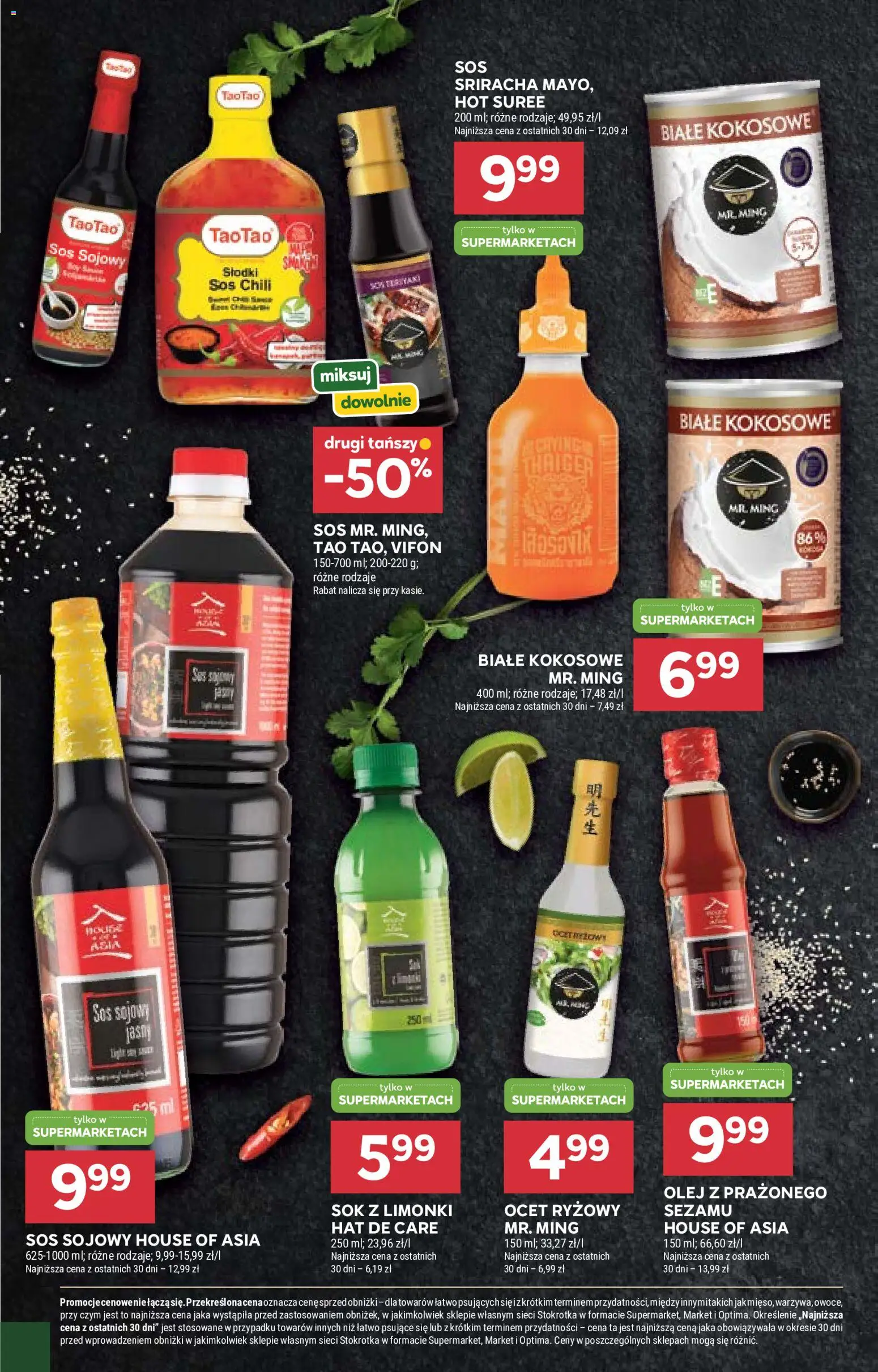 Stokrotka gazetka - Azja od Kuchni od 03.09.2026 | Strona: 7 | Produkty: Sriracha, Sok z limonki, Olej, Sos