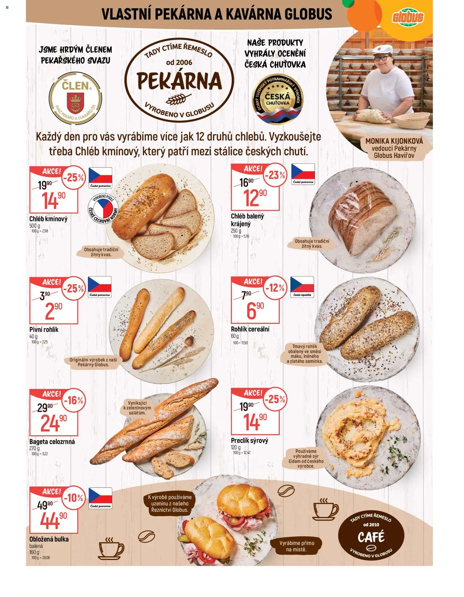 Globus leták - Havířov od 10.06.2026 | Strana: 4 | Produkty: Globus, Sýr, Pekárna, Bageta