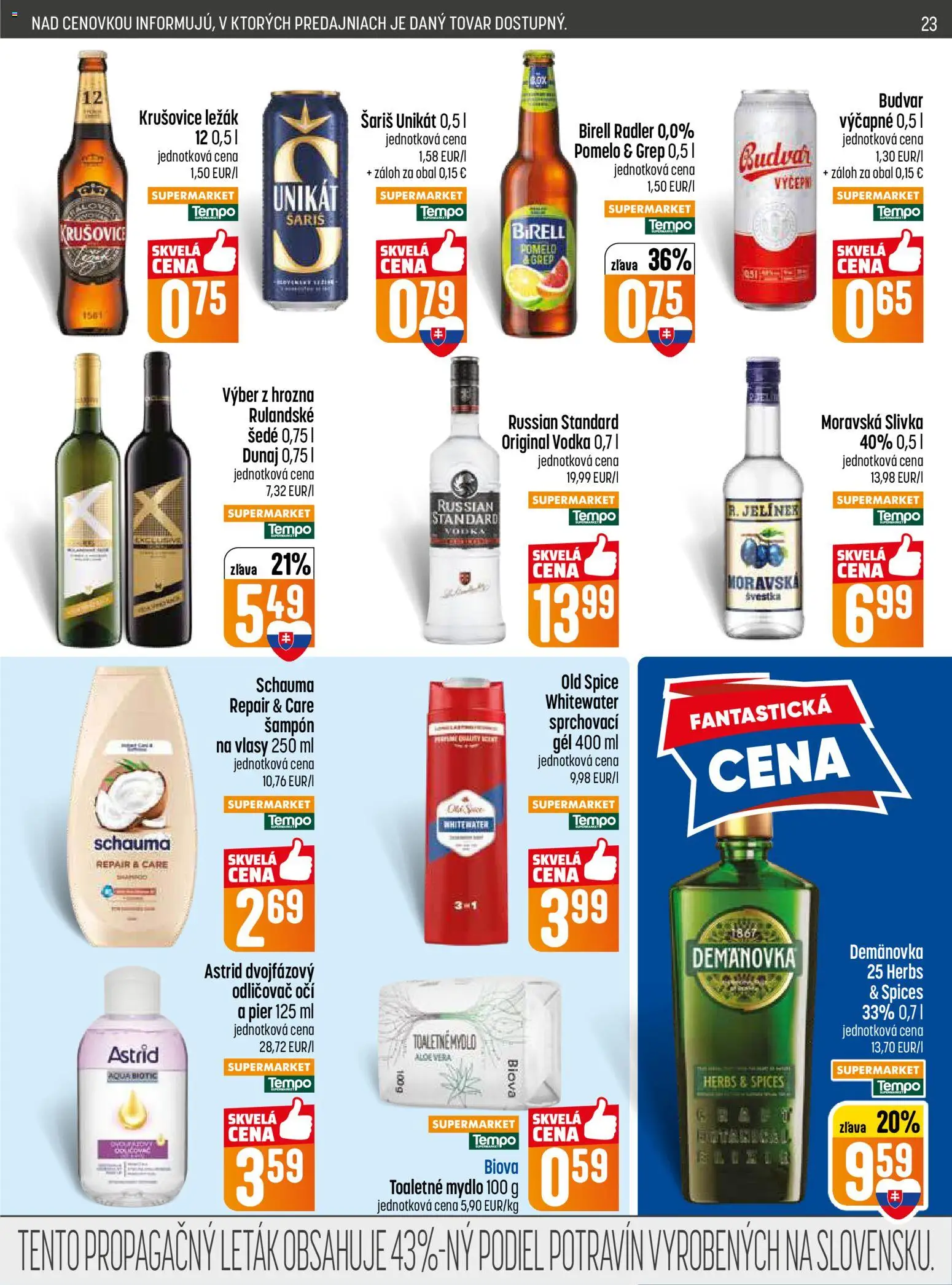 Nové COOP Jednota akcie – leták je platný od 07.05.2026 | Strana: 23 | Produkty: Birell, Budvar, Šariš, Pomelo