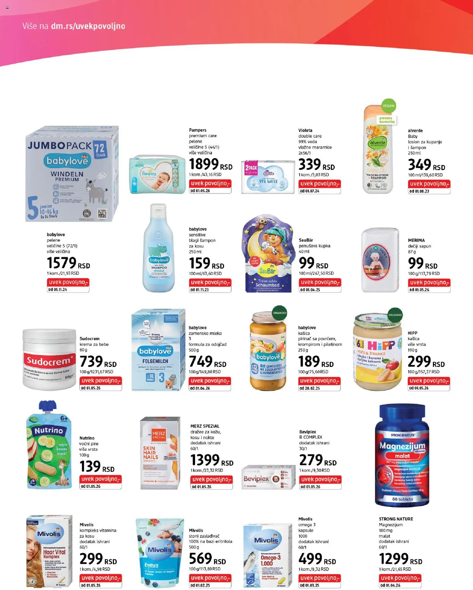 DM Drogerie katalog - važi od 16.05.2026 | Strana: 6 | Proizvode: Voda, Sapun, Banane, Pelene