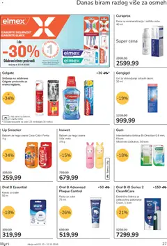 Lilly drogerie katalog - pregled Lilly drogerie kataloga - važi od 01.10.2026 | Strana: 27 | Proizvode: Električna četkica, Pasta, Balzam, Pakovanje