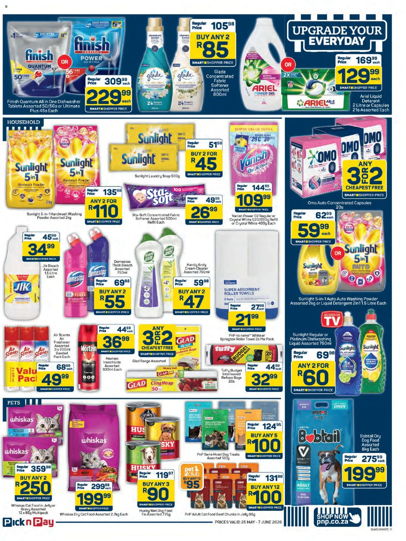 New Pick n Pay catalogue – valid from 25.05.2026 | Page: 11 | Products: Dishwasher, Powder, Beef, Washing powder