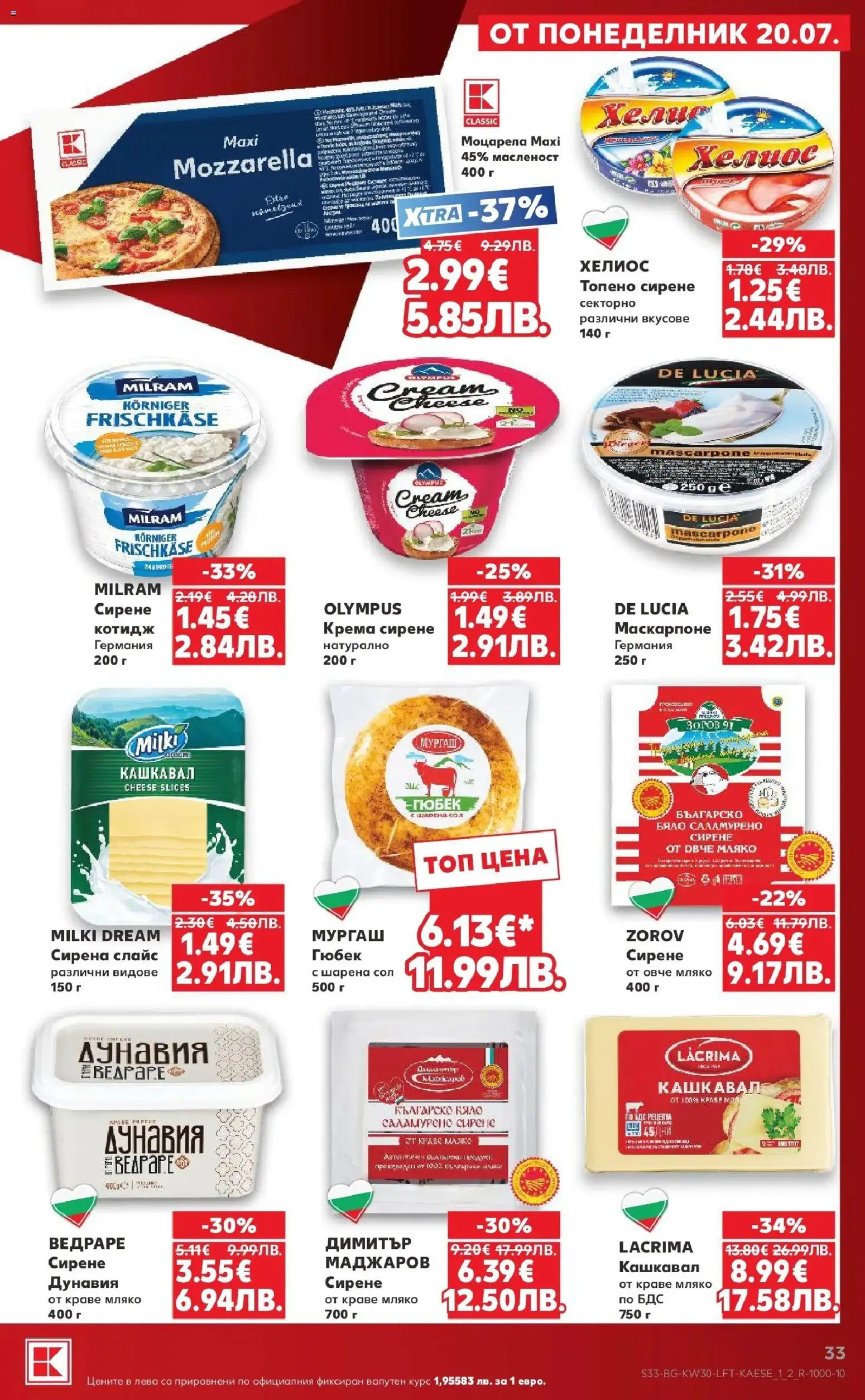 {H1} | Страница: 33 | Продукти: Овче, Мляко, Топено сирене, Кашкавал