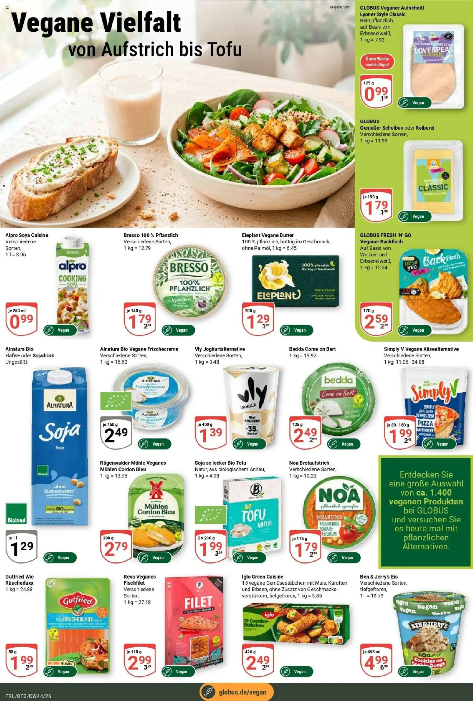 Globus Prospekt Freilassing (ab 26.10.2026) » Angebote online | Seite: 11 | Produkte: Mühle, Butter, Vanille, Alpro