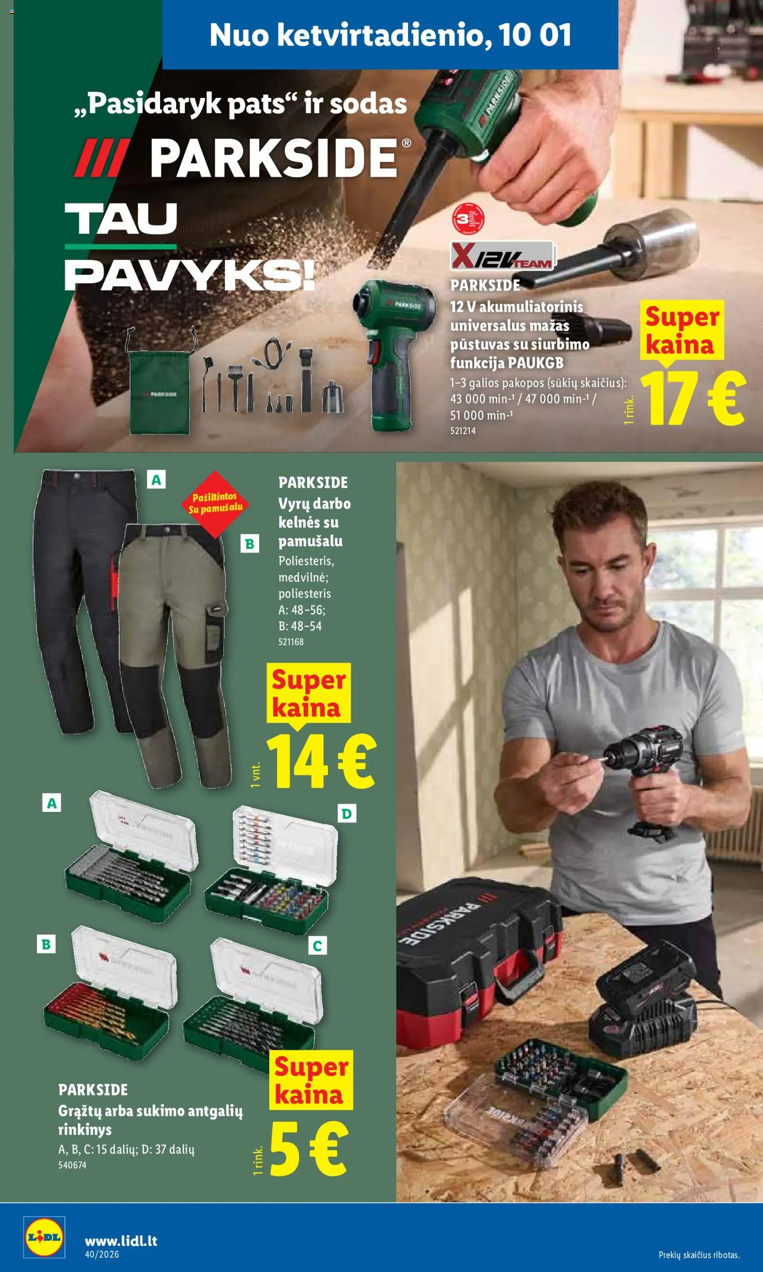 LIDL akcijos nuo 2026.09.28 | Puslapis: 12 | Prekių: Kelnes
