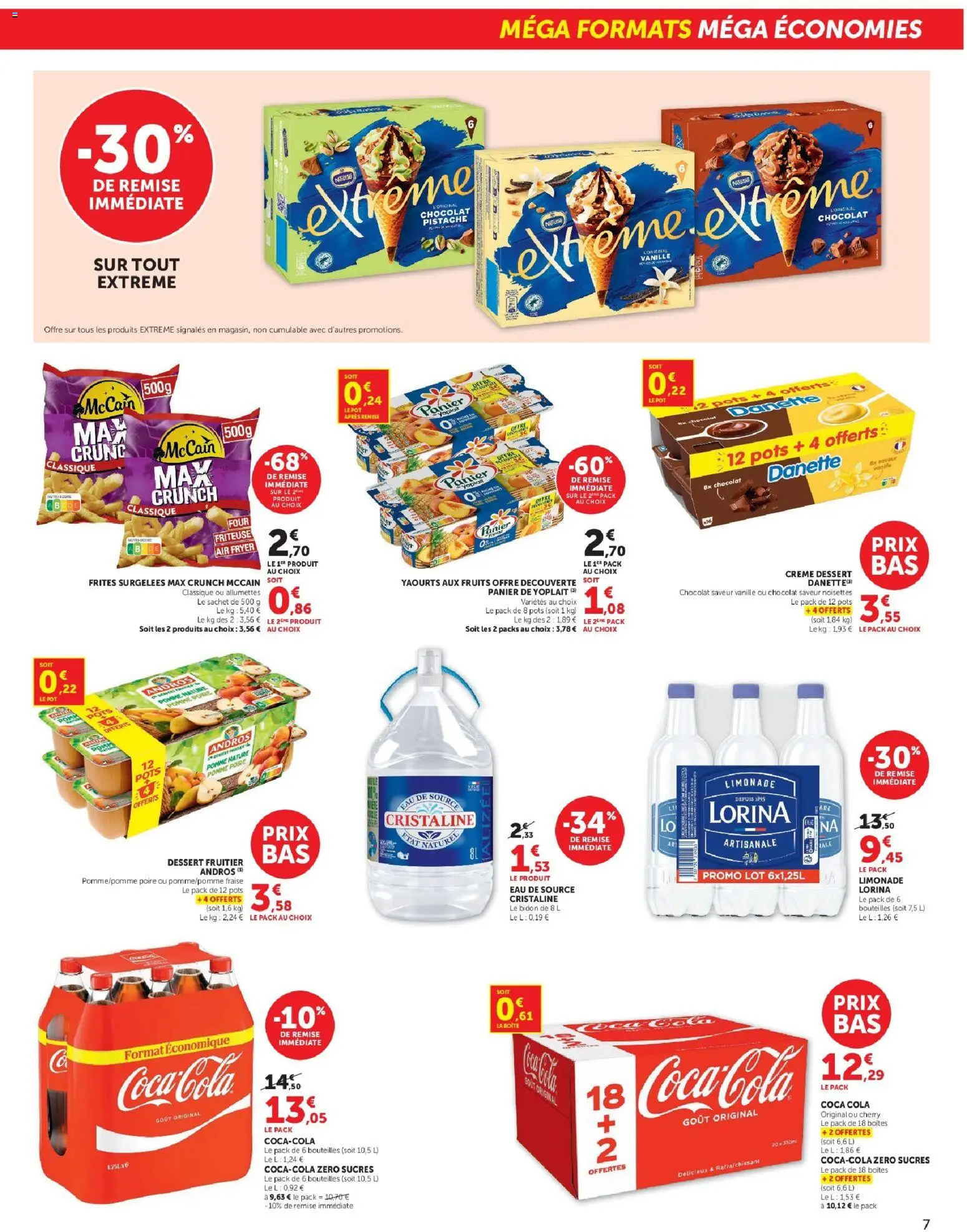 {H1} | Page: 7 | Produits: Panier de Yoplait, Four, Fruits, Allumettes