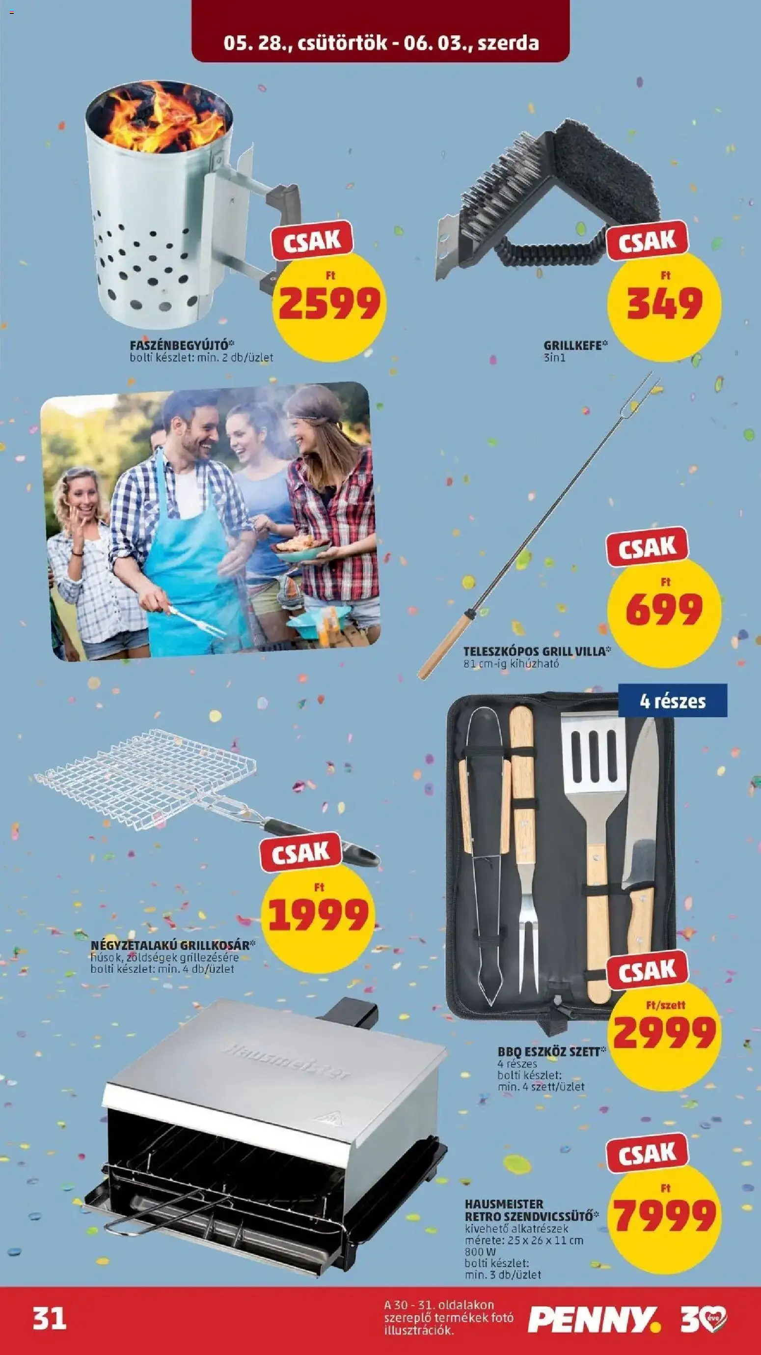 PENNY akciós ujság - amely érvényes a következő dátumtól: 28.05.2026 | Oldal: 31 | Termékek: Grill