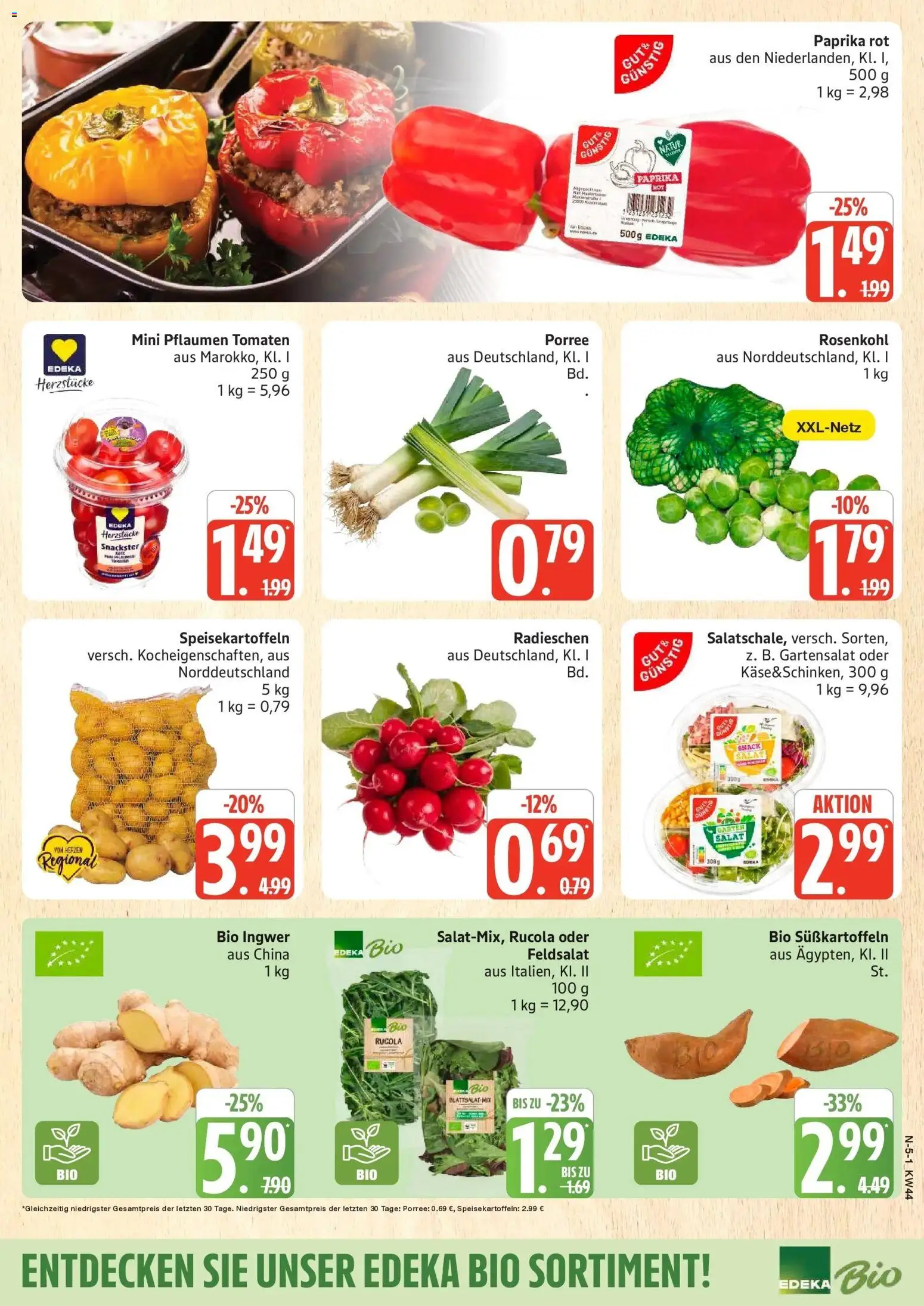 Marktkauf Prospekt Cuxhaven (ab 26.10.2026) » Angebote online | Seite: 5 | Produkte: Pflaumen, Rucola, Paprika, Salat