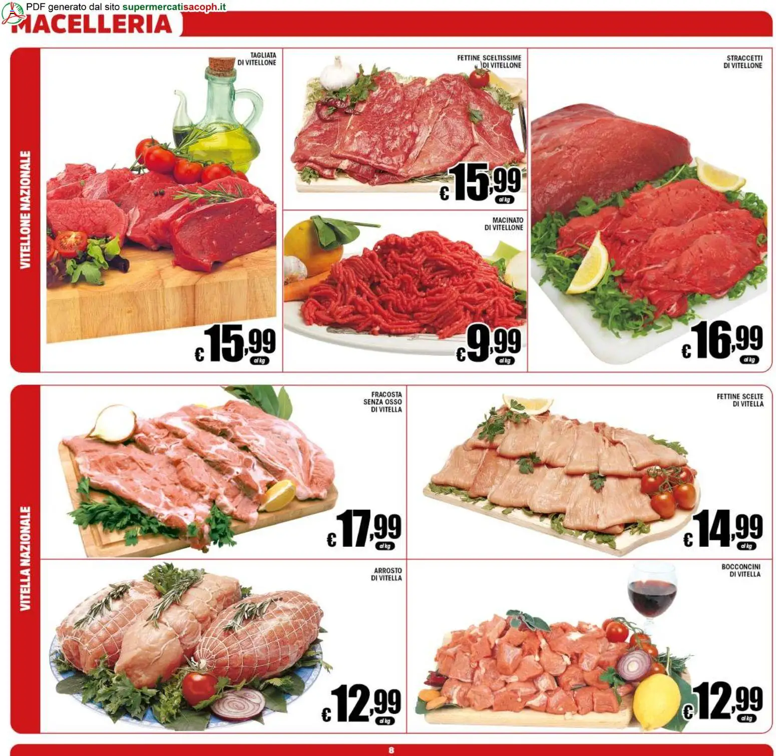 Volantino Sacoph del 02/09/2026 | Pagina: 8 | Prodotti: Arrosto, Macinato