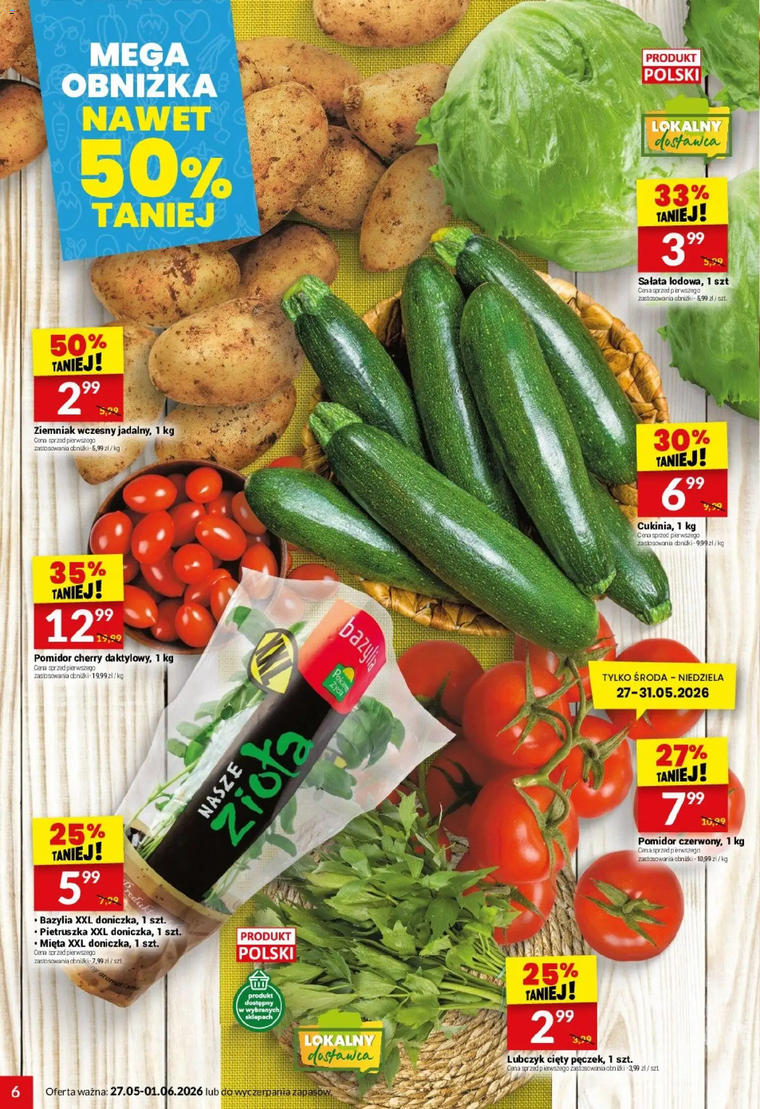 Twój Market gazetka od 27.05.2026 | Strona: 6 | Produkty: Pietruszka, Mięta, Bazylia, Pomidor cherry