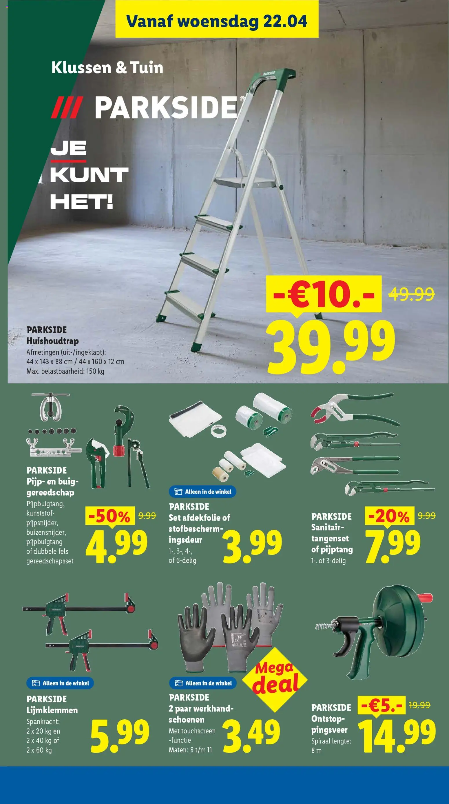 {H1} | Pagina: 10 | Producten: Schoenen, Ladder, Sac de transport