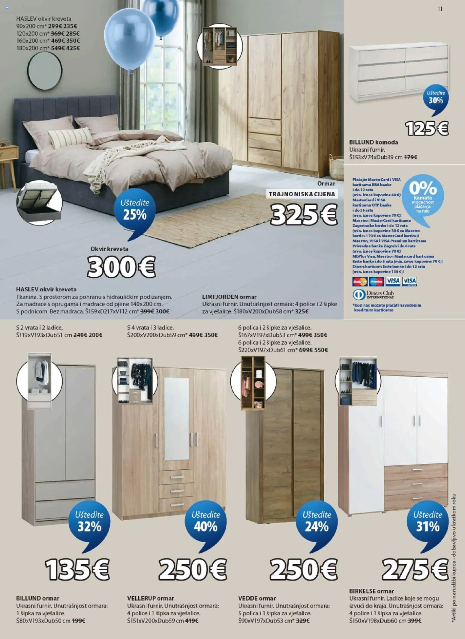 JYSK katalog | vrijedi od 08.04.2026 | Stranica: 11 | Proizvodi: Ormar, Komoda, Ladice, Okvir kreveta