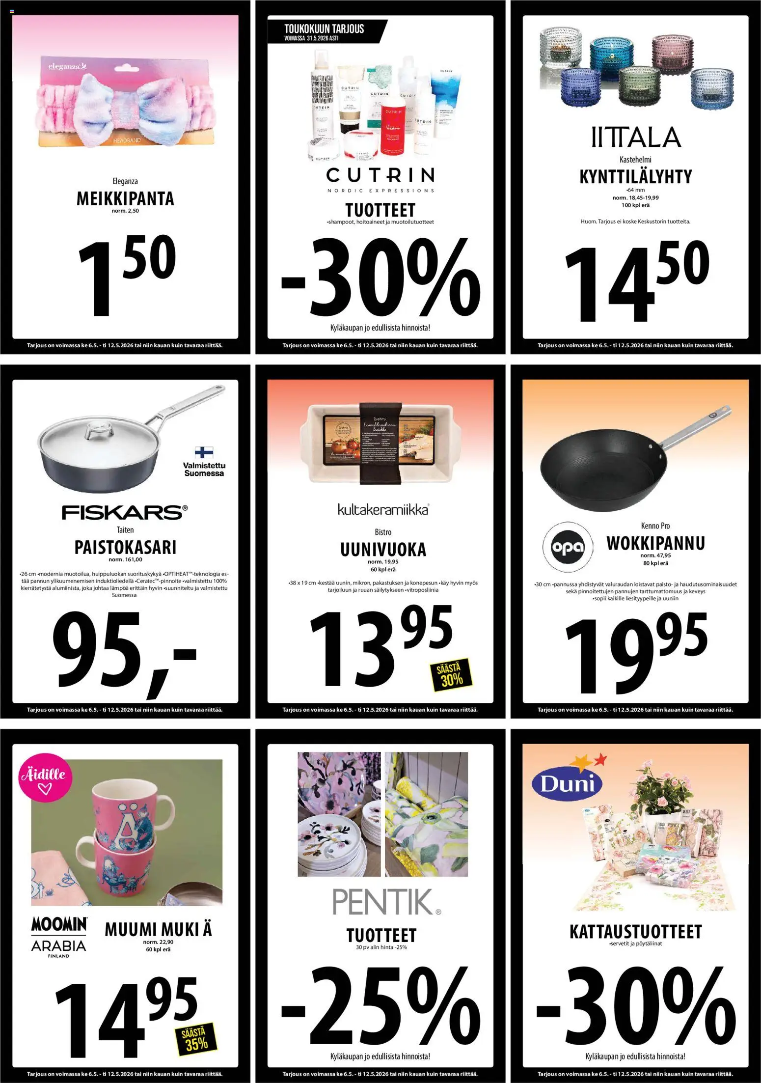 Tuuri tarjoukset – voimassa 06.05.2026 alkaen | Sivu: 14 | Tuotteet: Uunivuoka, Muki