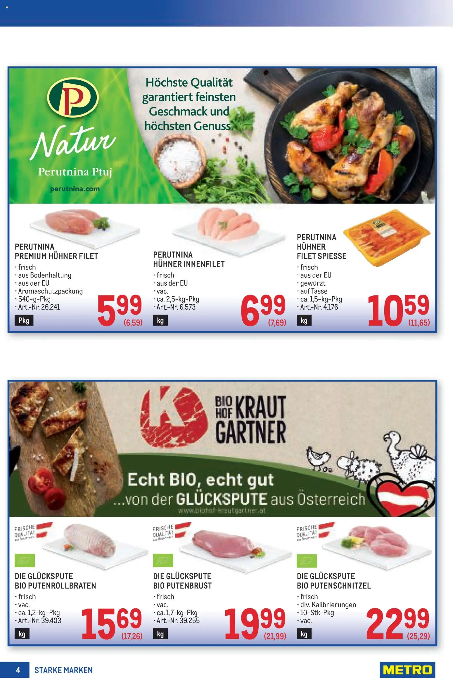 Metro angebote Starke Marken gültig ab 29.10.2026 | Seite: 4 | Produkte: Putenbrust, Kraut