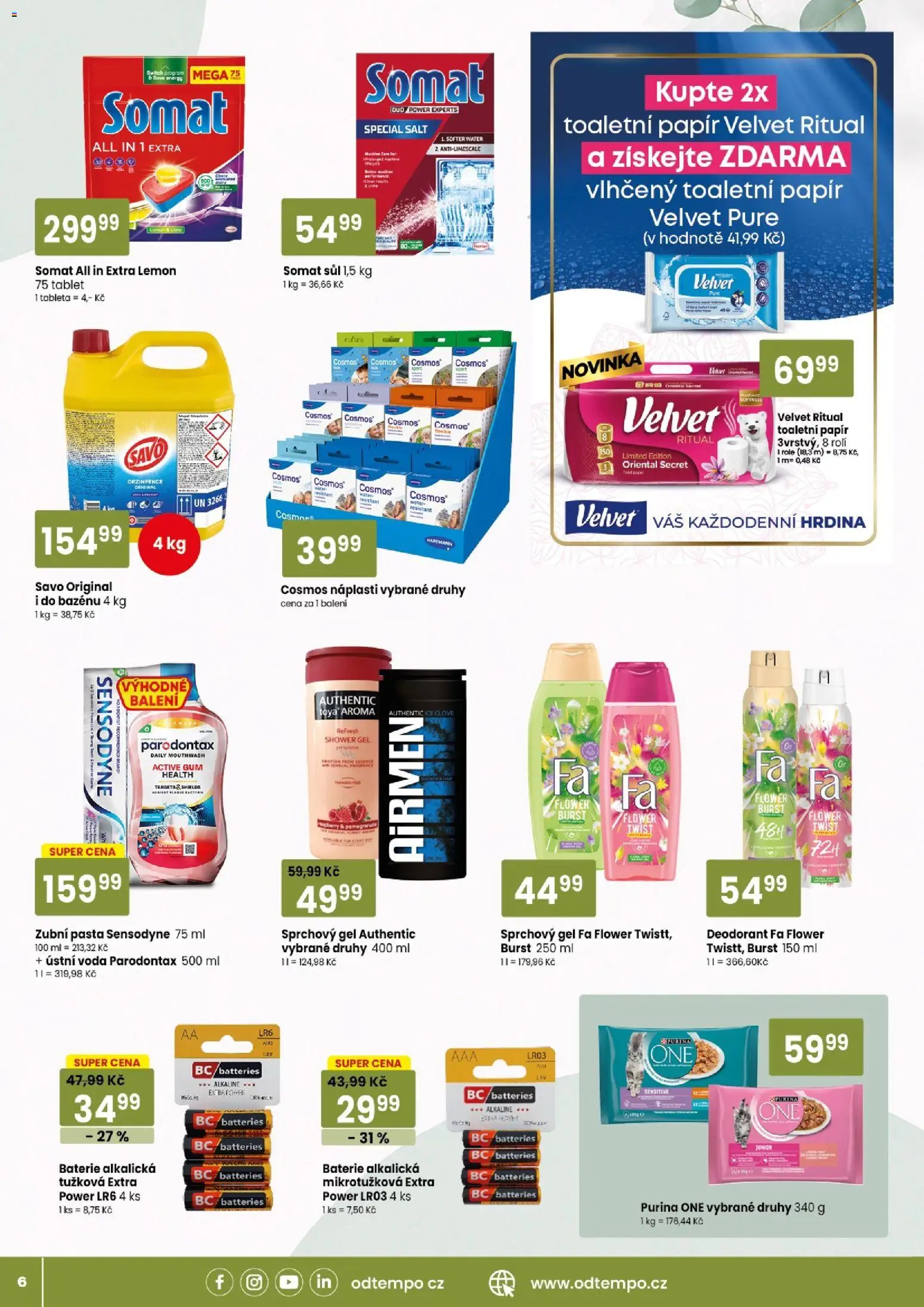 Tempo leták od 01.07.2026 | Strana: 6 | Produkty: Parodontax, Tablet, Purina one, Essence