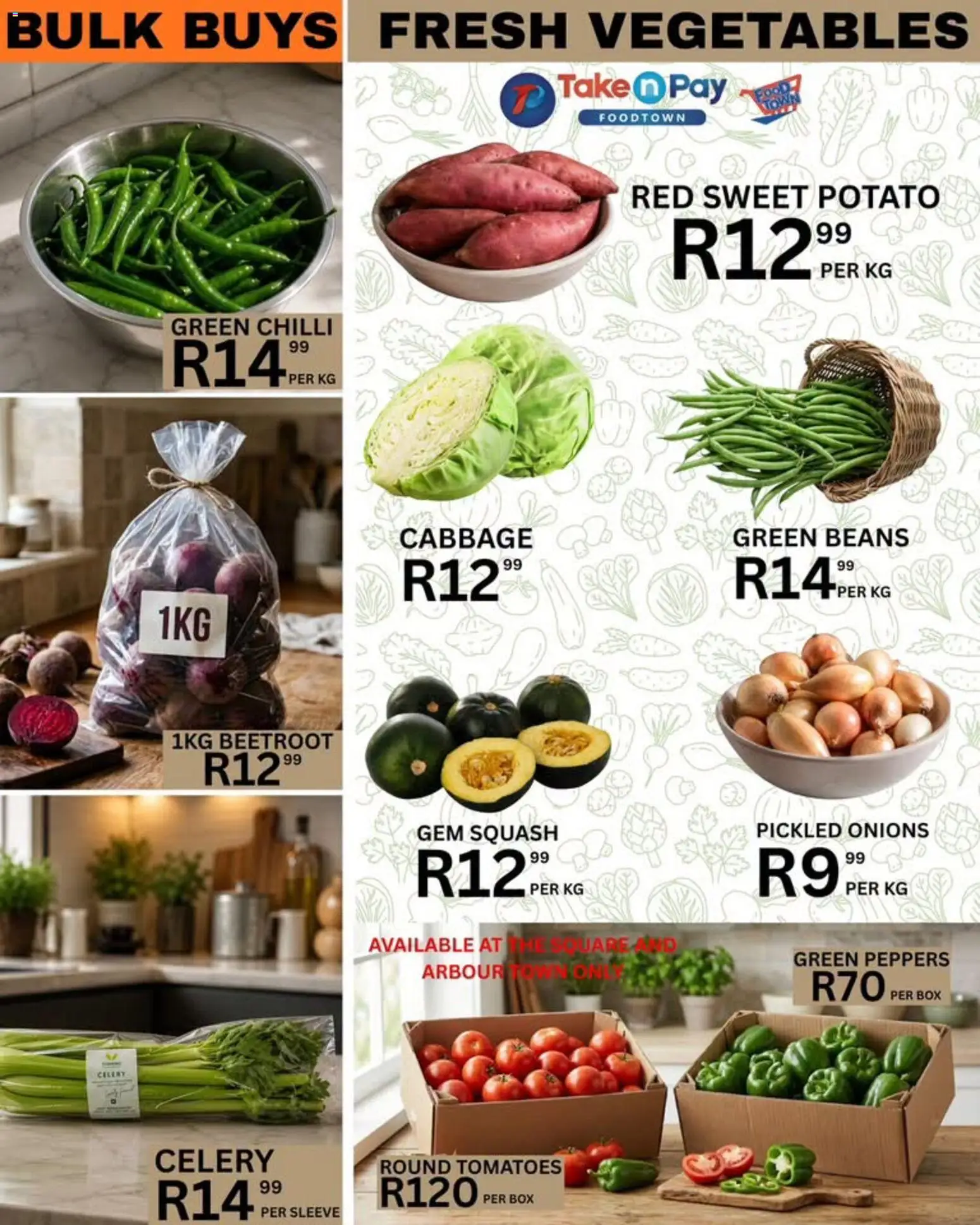 New Take n Pay catalogue – valid from 12/07/2026 | Page: 19 | Products: Beans, Tomatoes, Onions, Vegetables