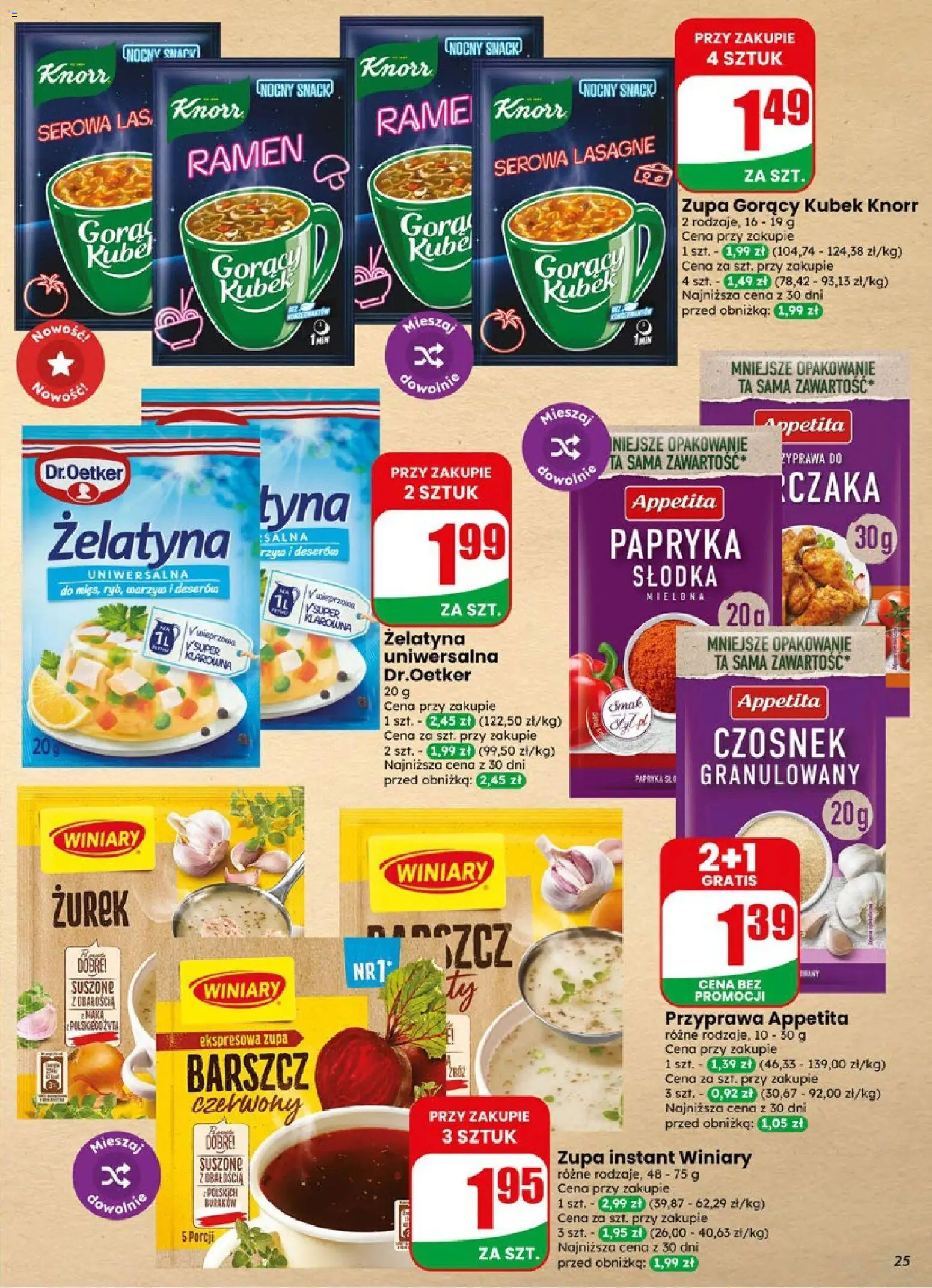 Dino gazetka od 19.08.2026 | Strona: 25 | Produkty: Barszcz, Zurek, Lasagne, Zupa