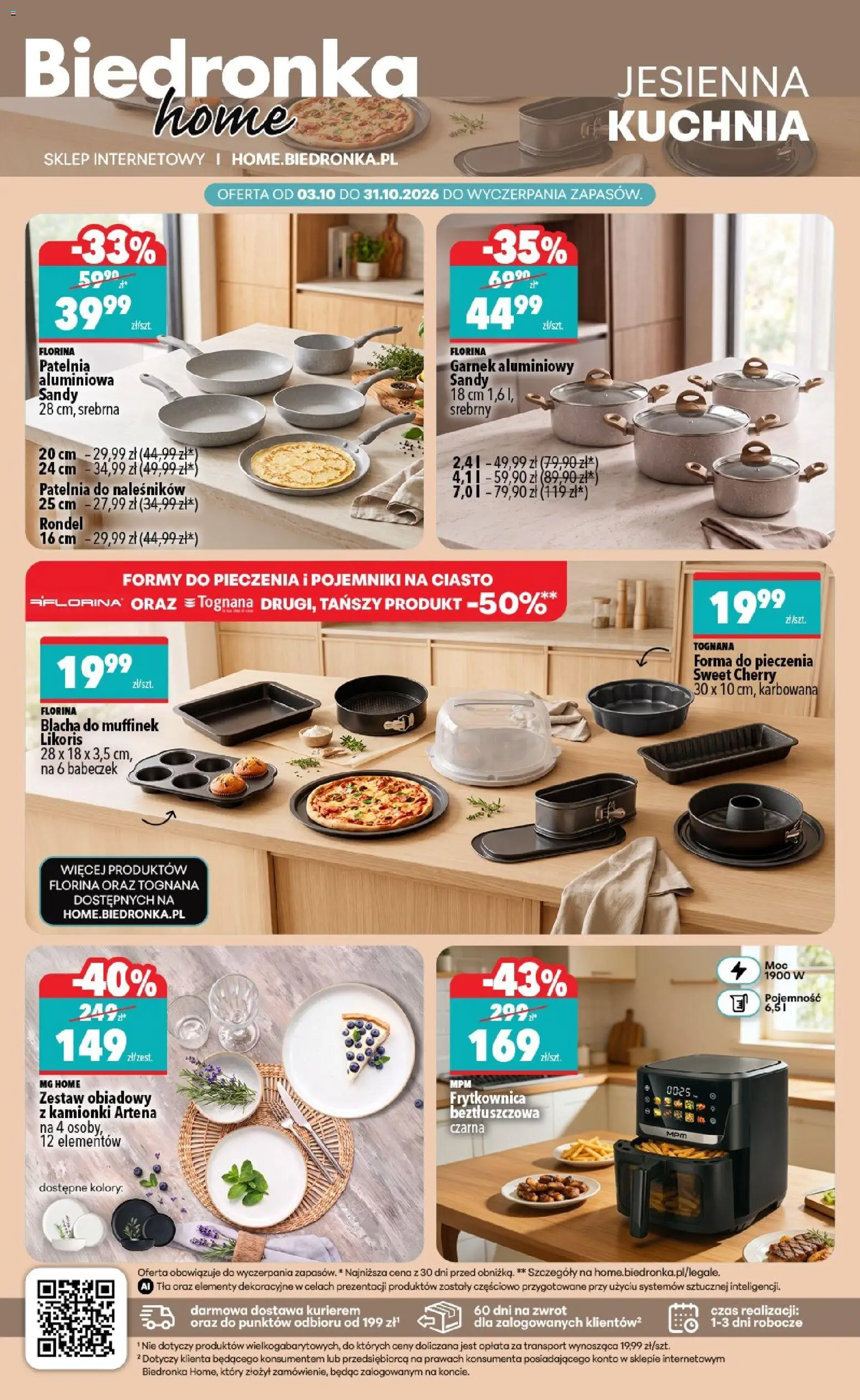 Biedronka gazetka - Home od 03.10.2026 | Strona: 2 | Produkty: Ciasto, Frytkownica, Zestaw obiadowy, Patelnia