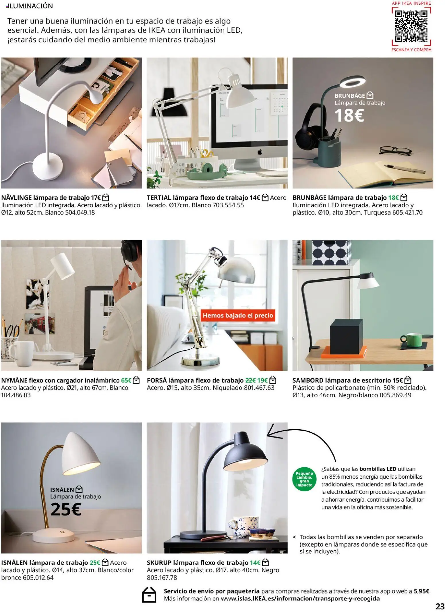 Catálogo IKEA Oficina profesional │ válido desde el 01/02/2026 | Página: 23 | Productos: Lámpara de escritorio, Iluminación, Lámparas, Lámpara