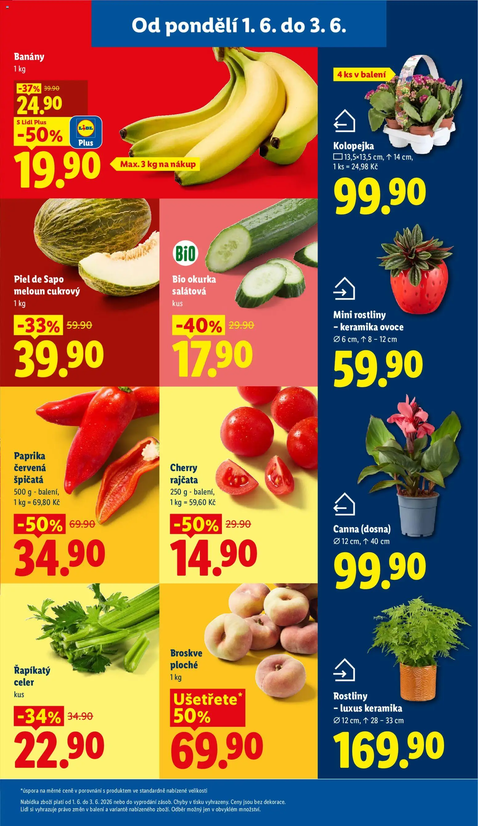 Lidl leták od 01.06.2026 | Strana: 11 | Produkty: Ovoce, Banány, Cherry rajčata, Okurka