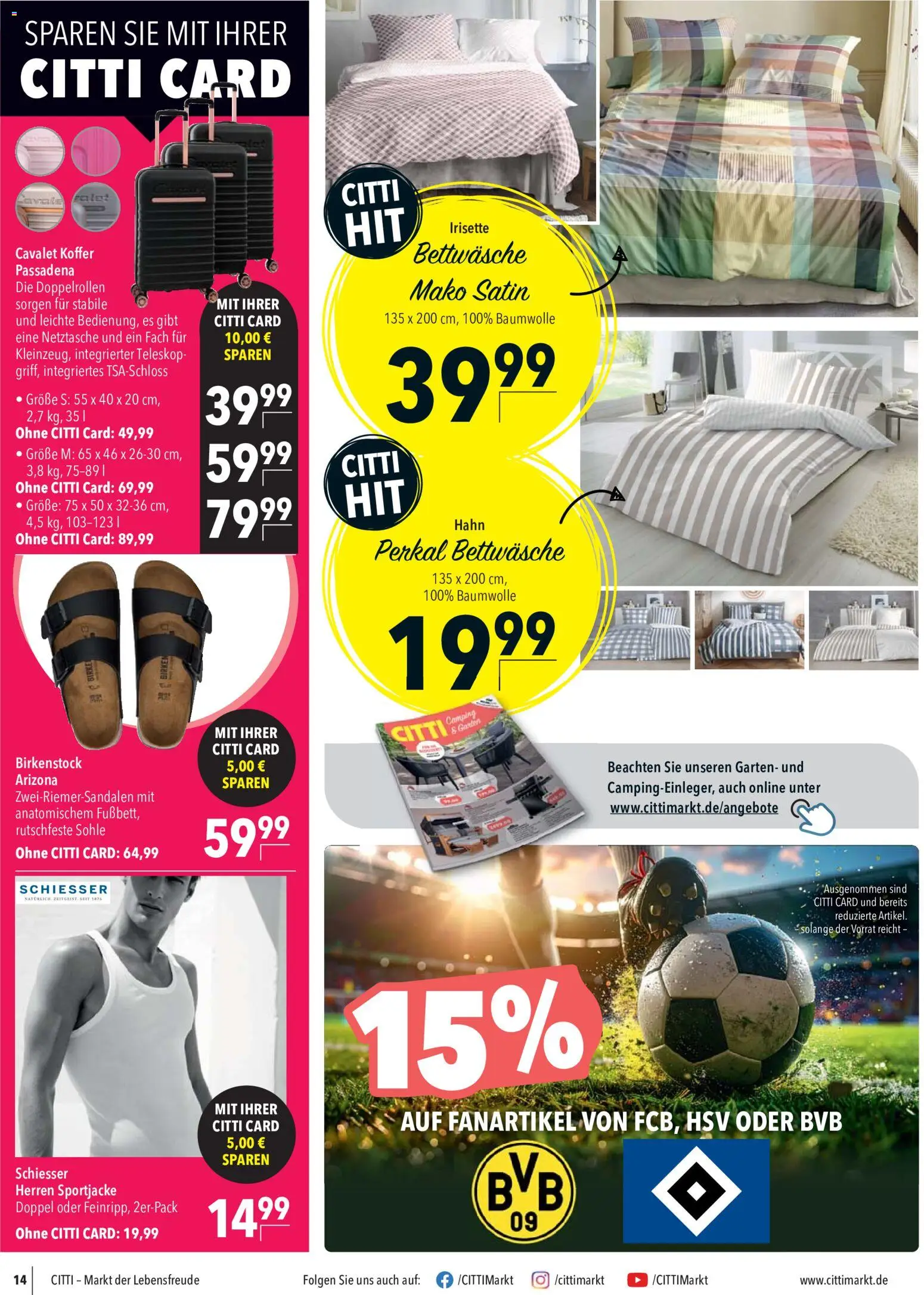 CITTI Markt Prospekt – gültig ab 12.08.2026 | Seite: 18 | Produkte: Bettwäsche, Koffer