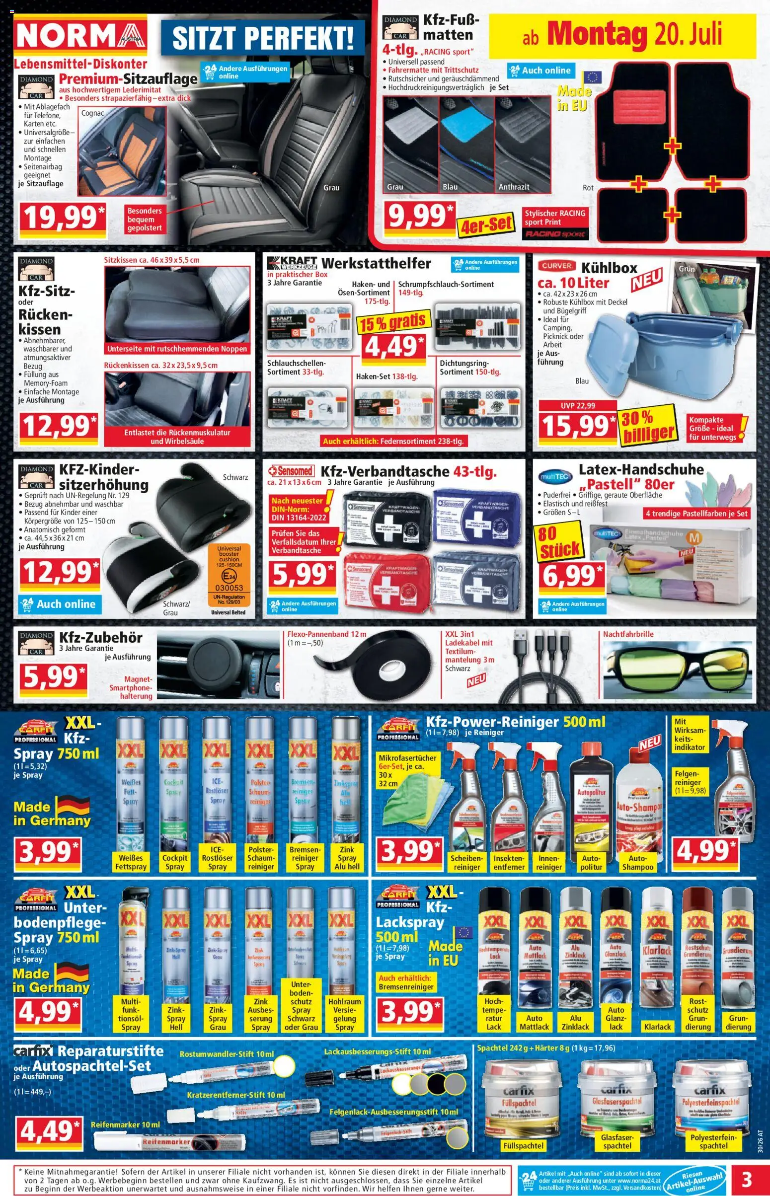 Norma Flugblatt gültig ab 20.07.2026 | Seite: 3 | Produkte: Smartphone, Kissen, Box, Shampoo