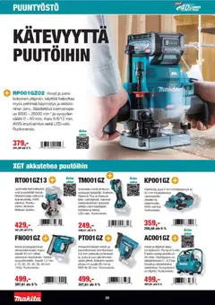 Makita-mainoslehti voimassa 07.04.2026 alkaen | Sivu: 26 | Tuotteet: Monitoimikone, Naulat, Akku, Kompressori