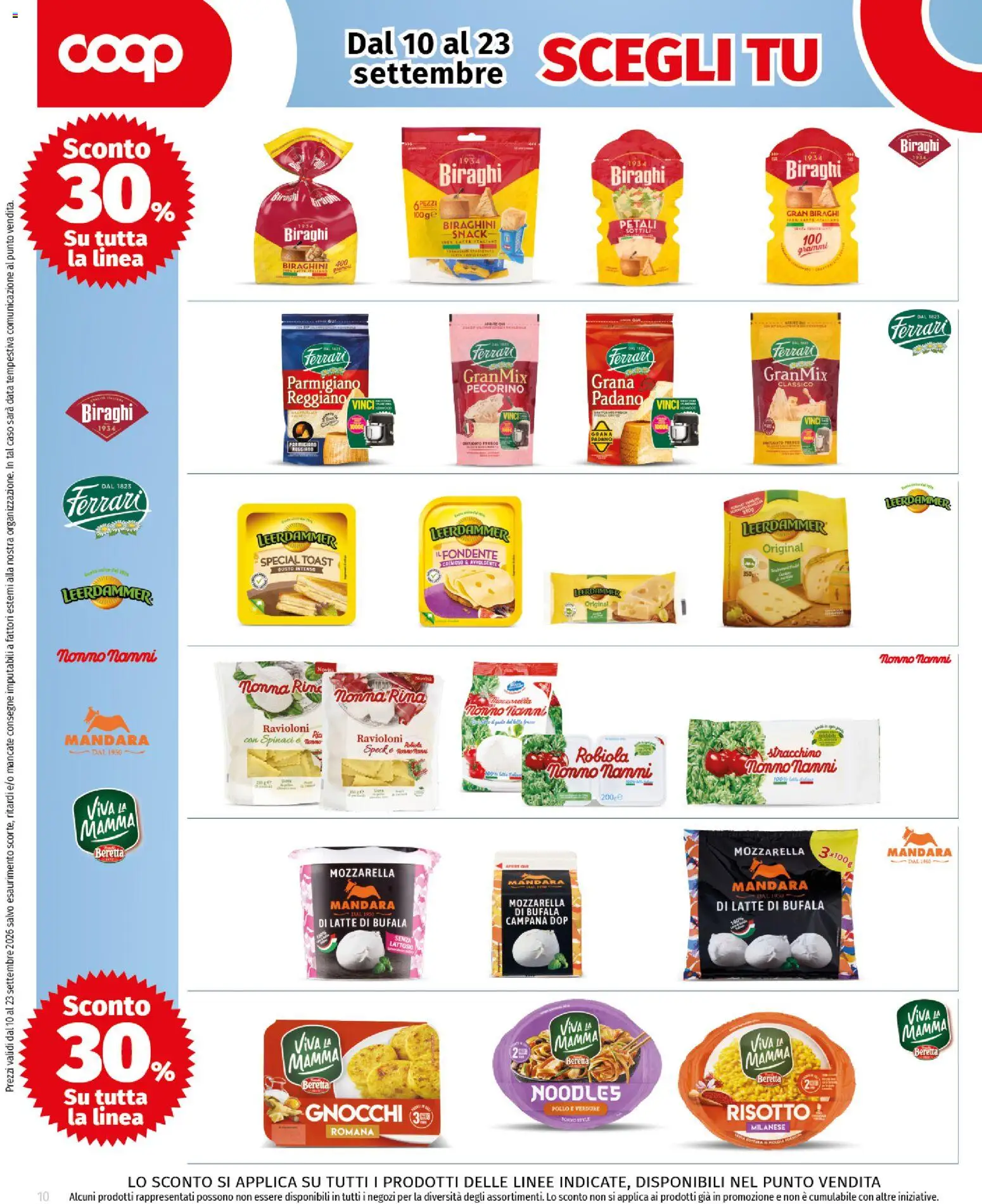 Volantino COOP del 10/09/2026 | Pagina: 10 | Prodotti: Latte, Stracchino, Gnocchi, Robiola
