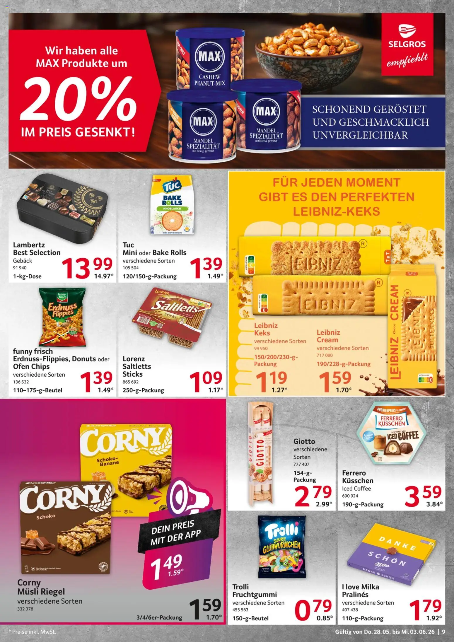 Selgros Prospekt – gültig ab 28.05.2026 | Seite: 9 | Produkte: Ofen, Funny frisch, Milka, Knoblauch