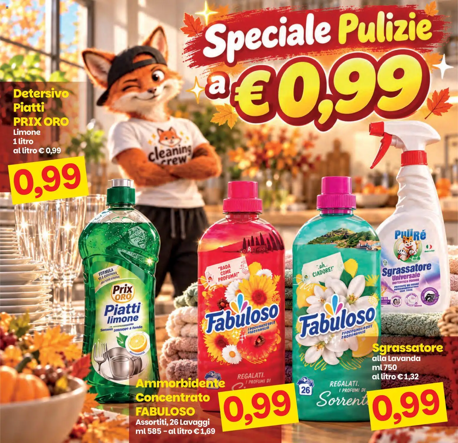 Volantino Prix del 20/10/2026 | Pagina: 9 | Prodotti: Ammorbidente, Piatti, Sgrassatore, Profumi