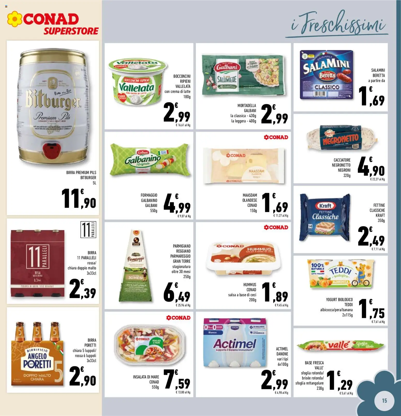 Volantino Conad del 29/07/2026 | Pagina: 15 | Prodotti: Yogurt, Latte, The, Parmigiano