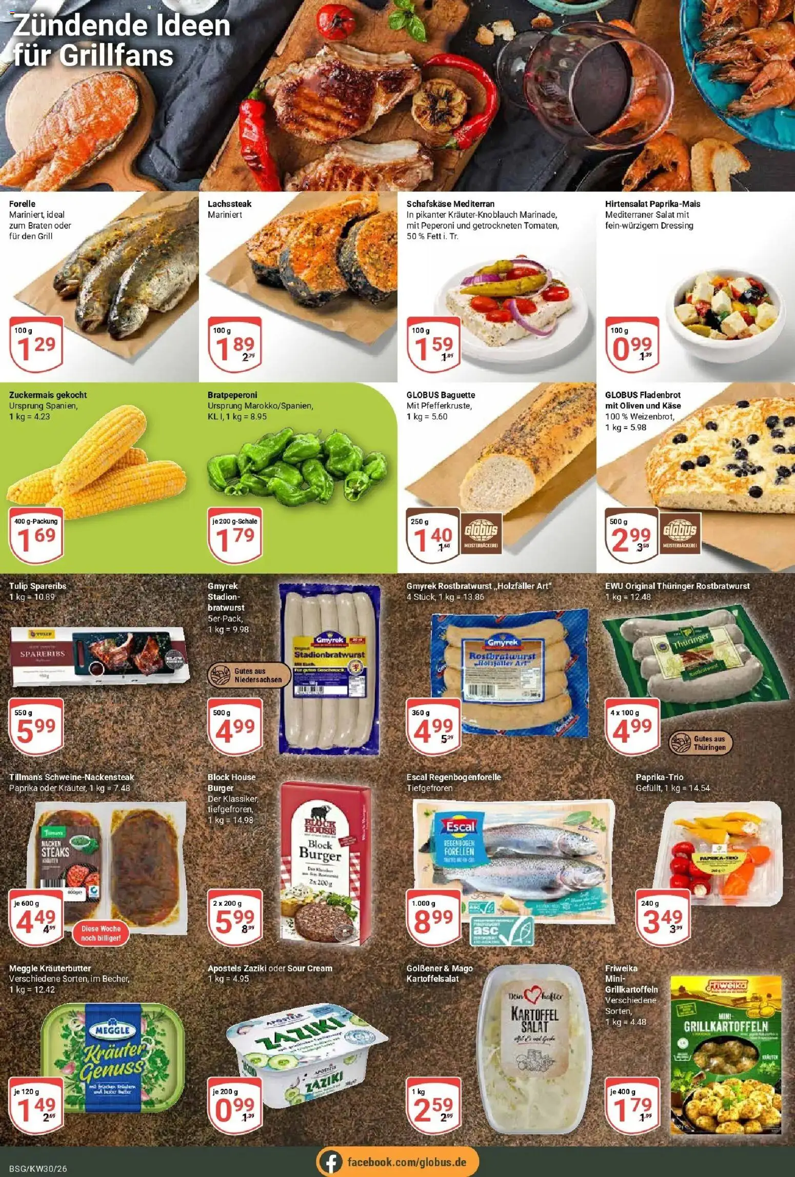 Globus Prospekt Braunschweig – gültig ab 20.07.2026 | Seite: 5 | Produkte: Bratwurst, Baguette, Paprika, Schafskase