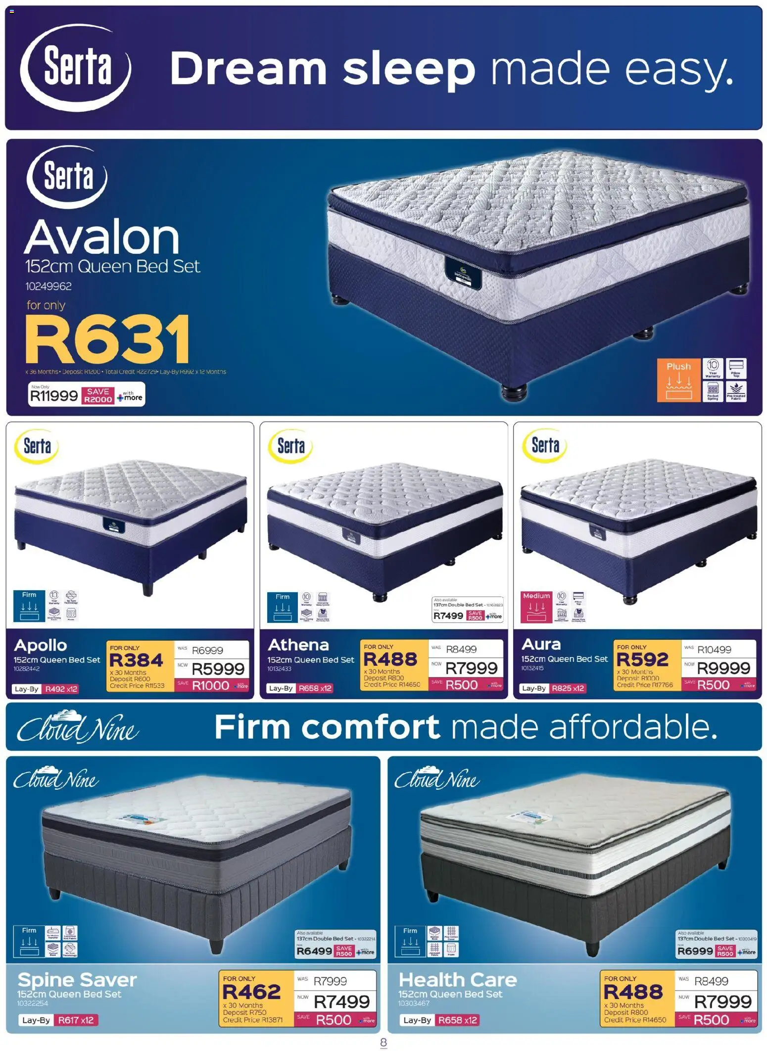 New Sleepmasters catalogue – valid from 15/10/2026 | Page: 8 | Products: Double bed, Queen bed, Bed