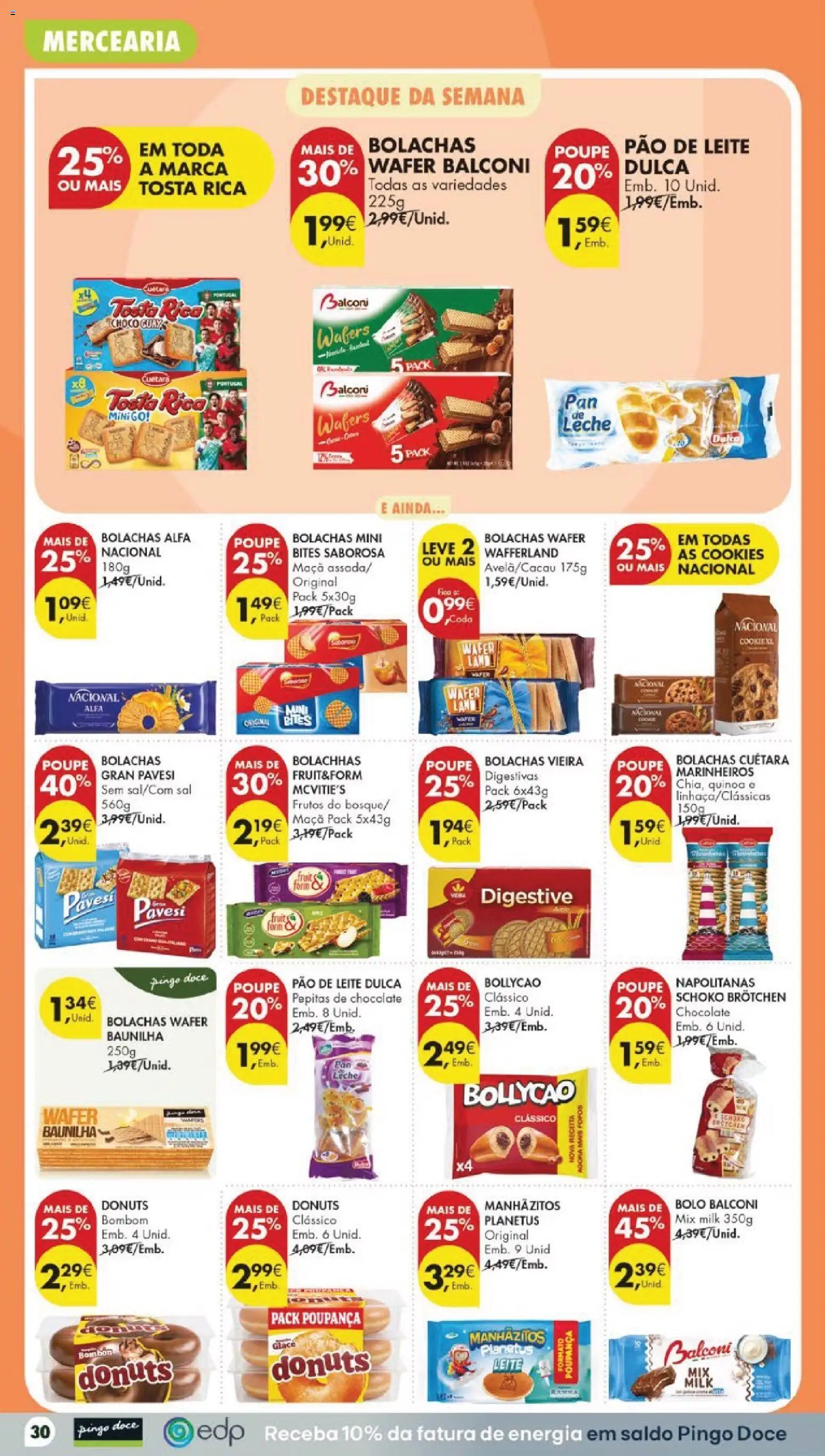 Pingo Doce folheto │ válido de 11/08/2026 | Página: 34 | Produtos: Baunilha, Mercearia, Bolachas, Bombom