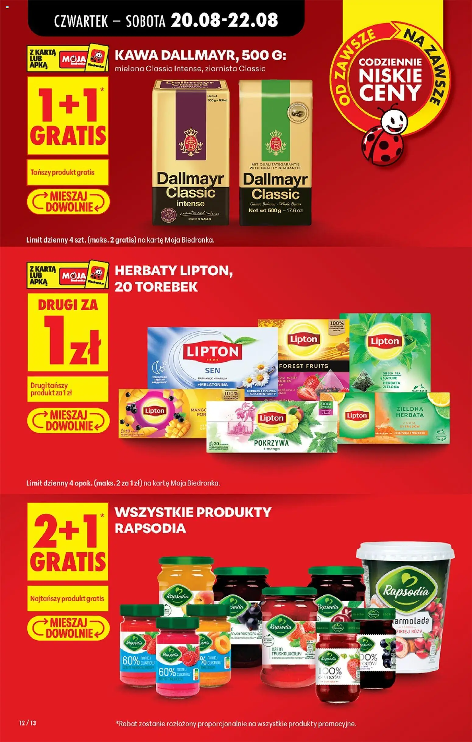 Biedronka gazetka od czwartku od 20.08.2026 | Strona: 14 | Produkty: Zielona herbata, Rumianek, Zioła, Kawa