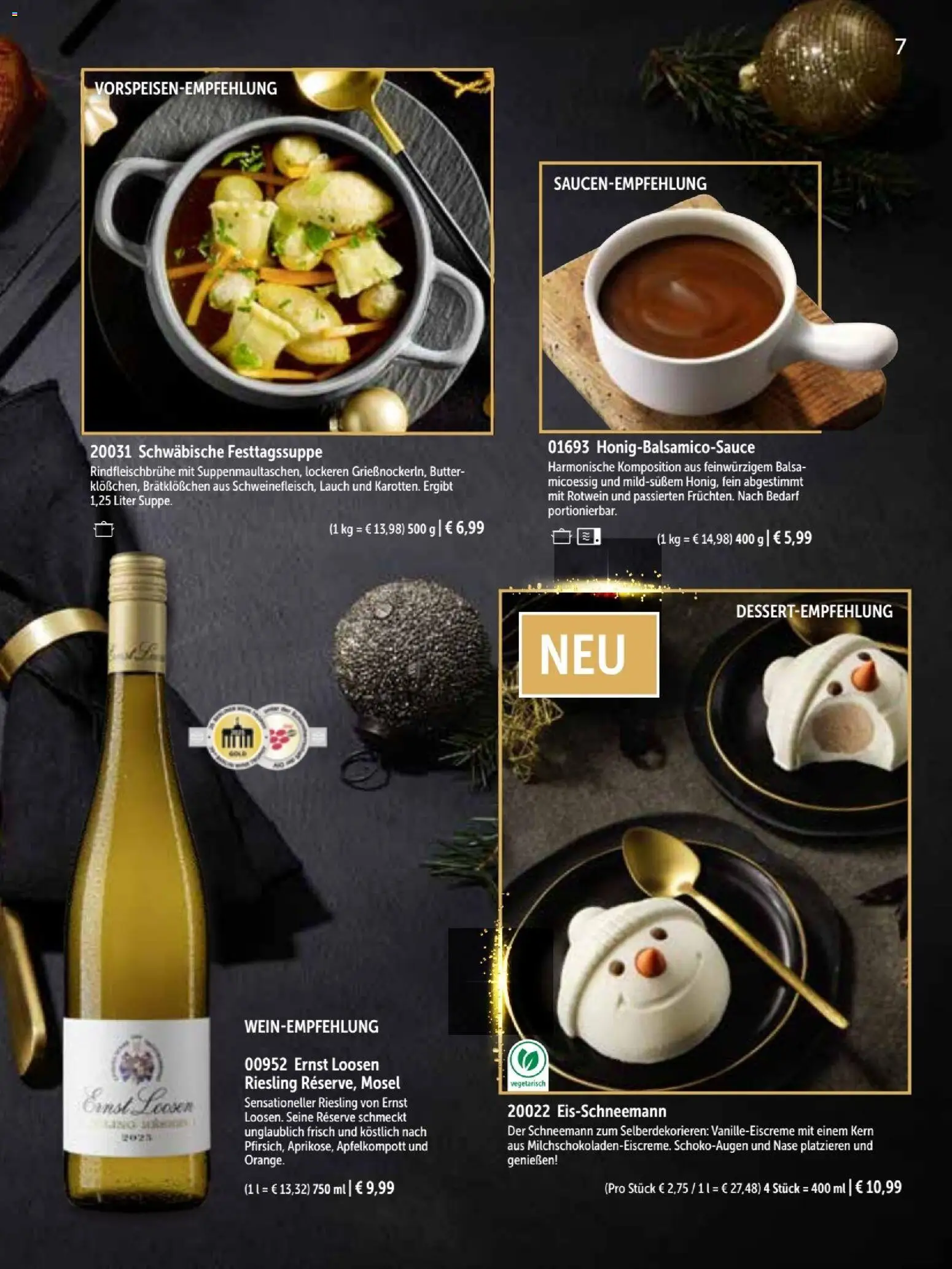 Bofrost Katalog Weihnachten 2026 – gültig ab 26.10.2026 | Seite: 7 | Produkte: Butter, Rotwein, Lauch