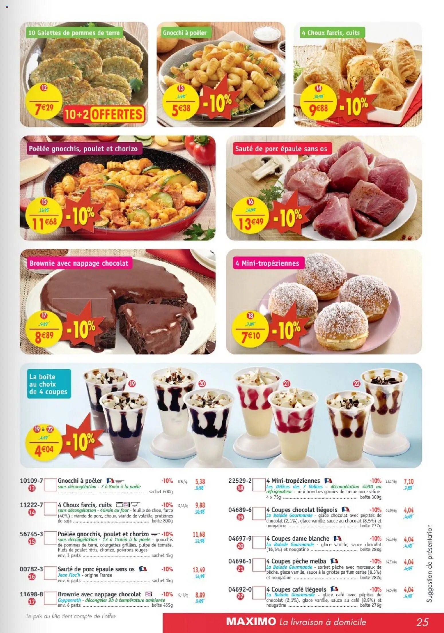 {H1} | Page: 25 | Produits: Glace, Four, Viande, Cerise