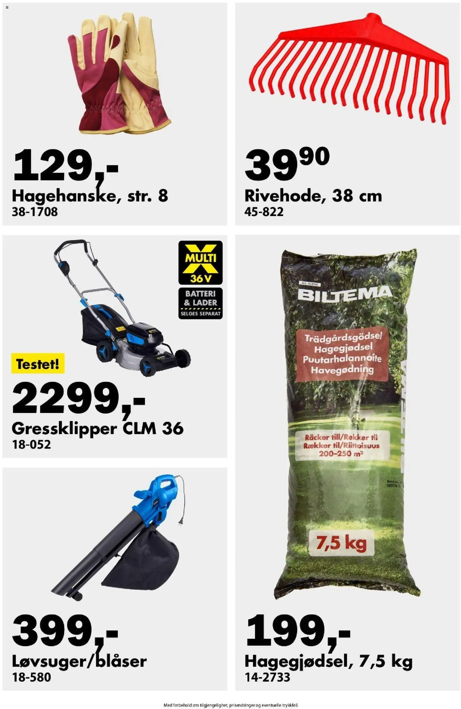 {H1} | Side: 7 | Produkter: Gressklipper, Batteri