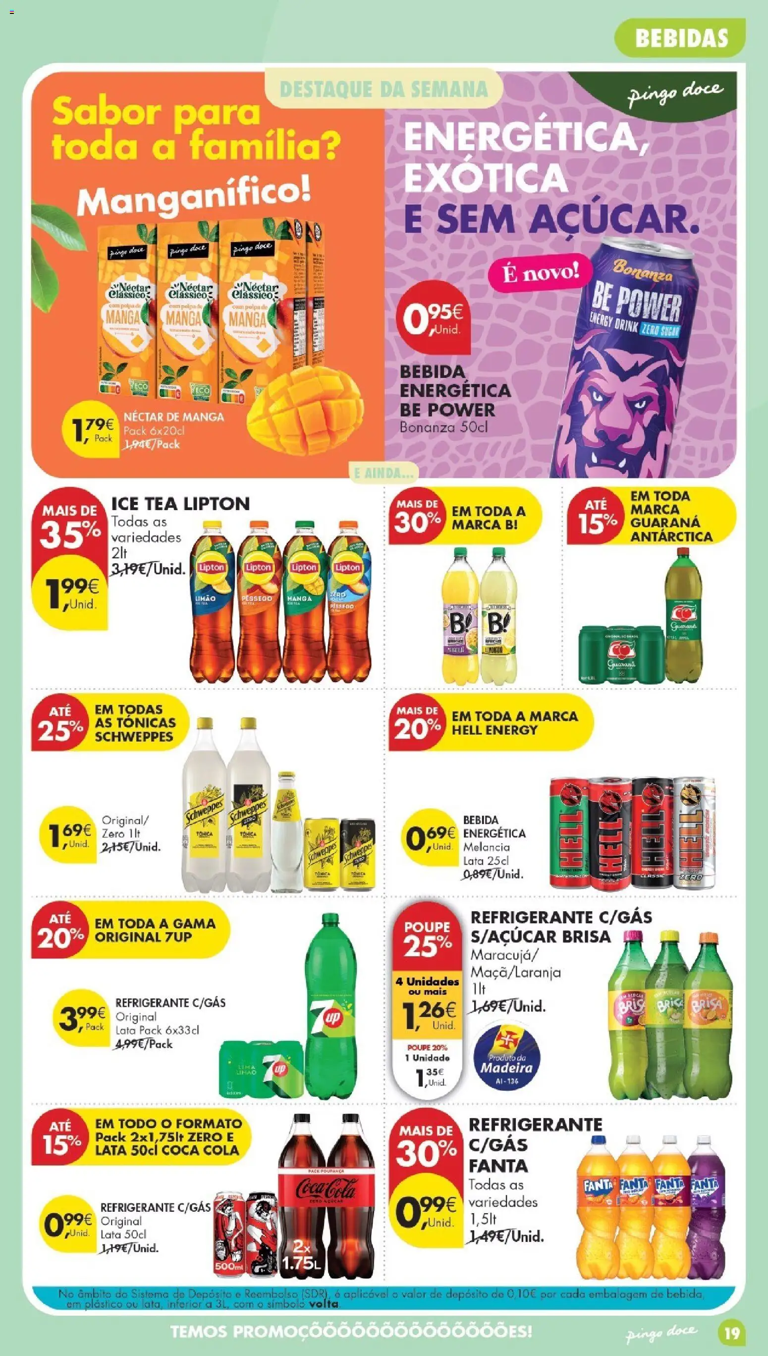 Pingo Doce folheto Poupe Esta Semana Madeira │ válido de 06/10/2026 | Página: 19 | Produtos: Fanta, Manga, Melancia, Bebida