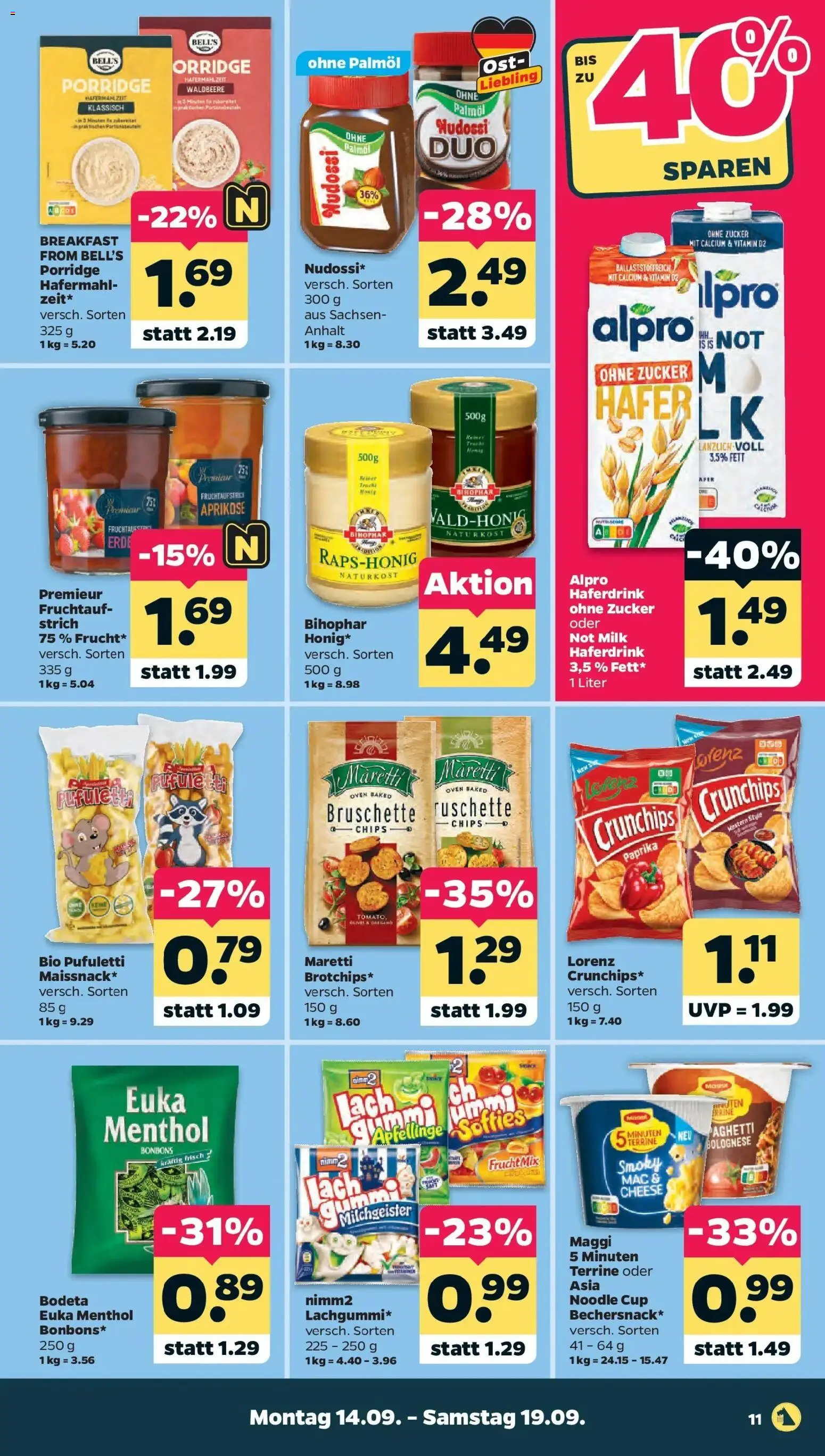 Netto Aktueller Prospekt ab 14.09.2026 → Angebote nächste Woche | Seite: 13 | Produkte: Maggi, Haferdrink, Paprika, Zucker