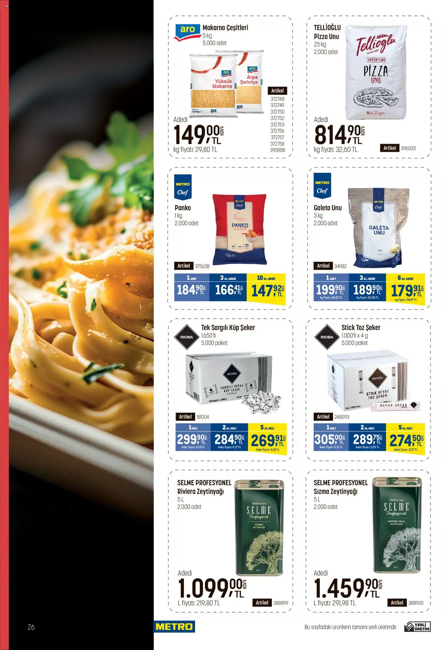 Metro - Fast Food Kataloğu - 06.05.2026 tarihinden itibaren geçerlidir | Sayfa: 26 | Ürünler: Pizza, Şeker, Makarna, Toz şeker