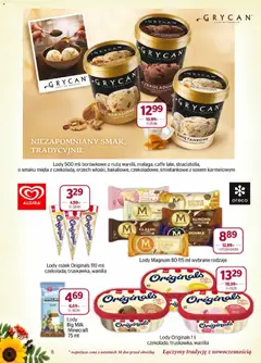 Pogląd oferty "Społem gazetka" - ważna od 01.09.2026 | Strona: 8 | Produkty: Grycan, Mięta, Magnum, Lody Big Milk