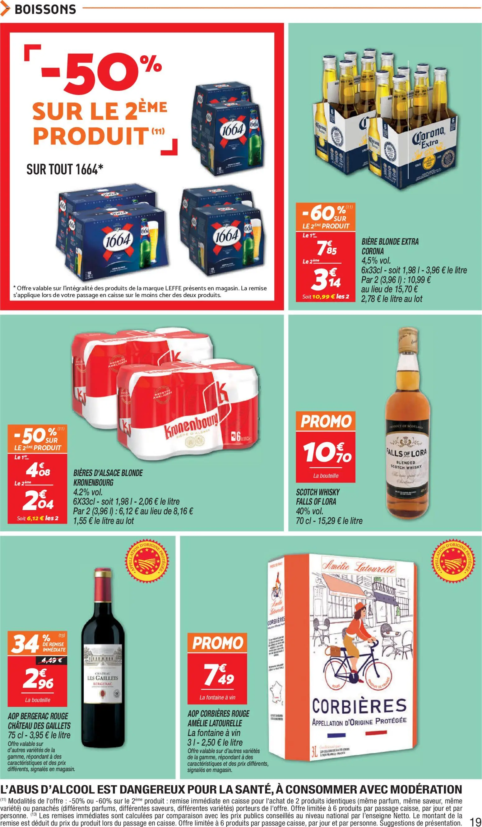 {H1} | Page: 19 | Produits: Whisky, Bière blonde, Vin, Bière
