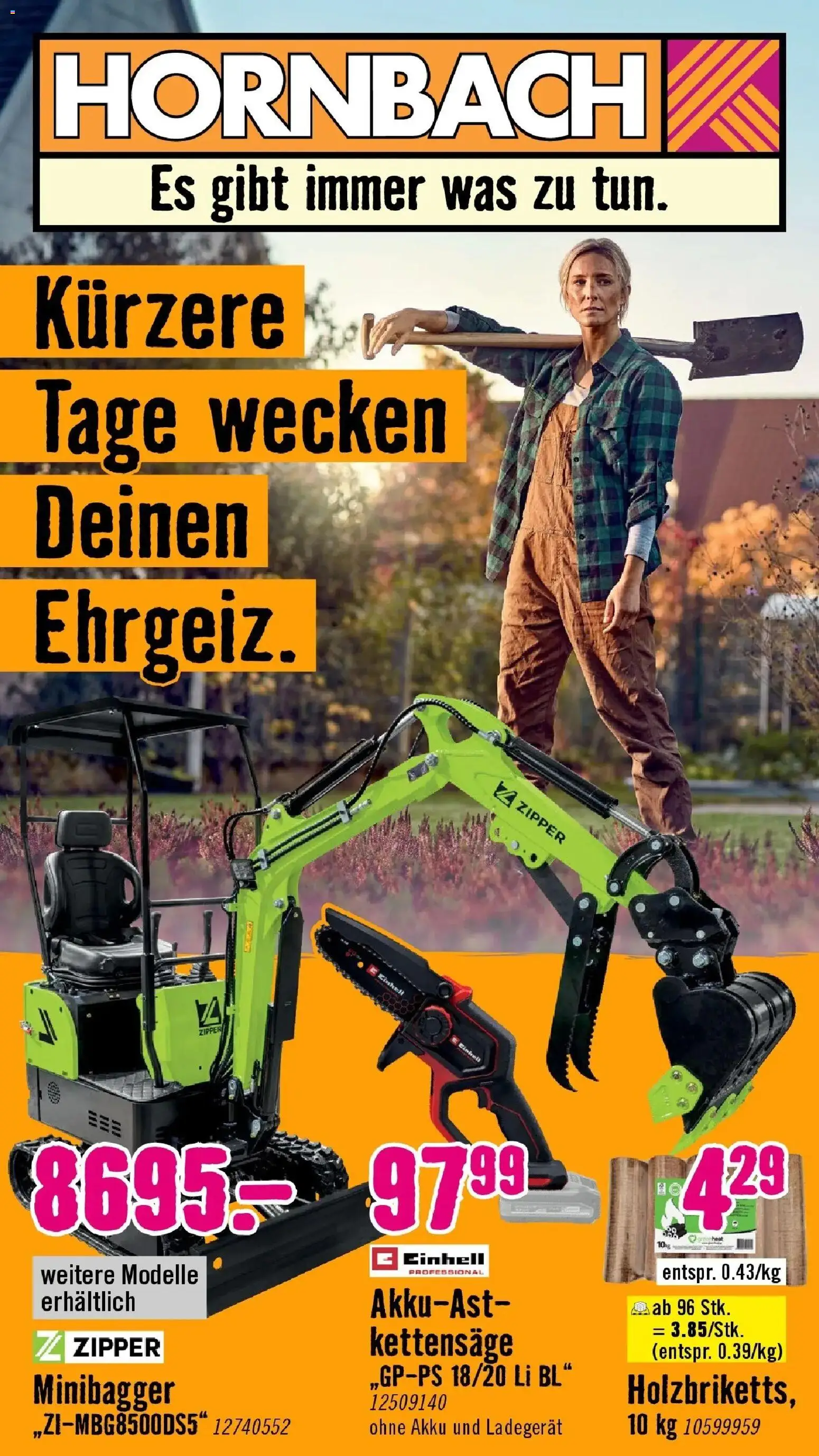 Hornbach - Hornbach: Kürzere Tage wecken Deinen Ehrgeiz. von 07.10.2026 - Aktuelle Angebote | Seite: 1
