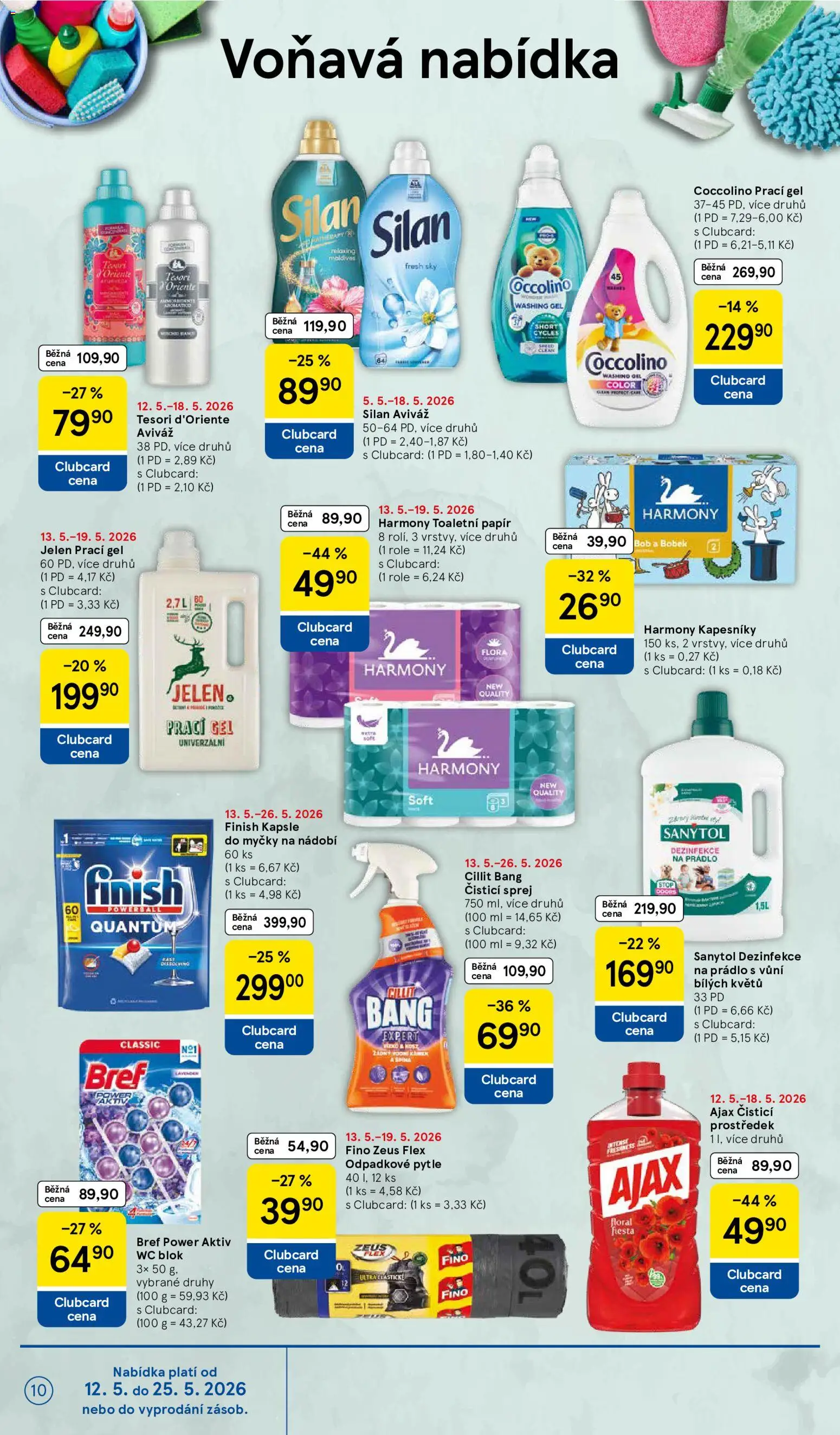 Tesco leták - Supermarket od 13.05.2026 | Strana: 10 | Produkty: Tesori d'Oriente, Ajax, Jelen, Sanytol