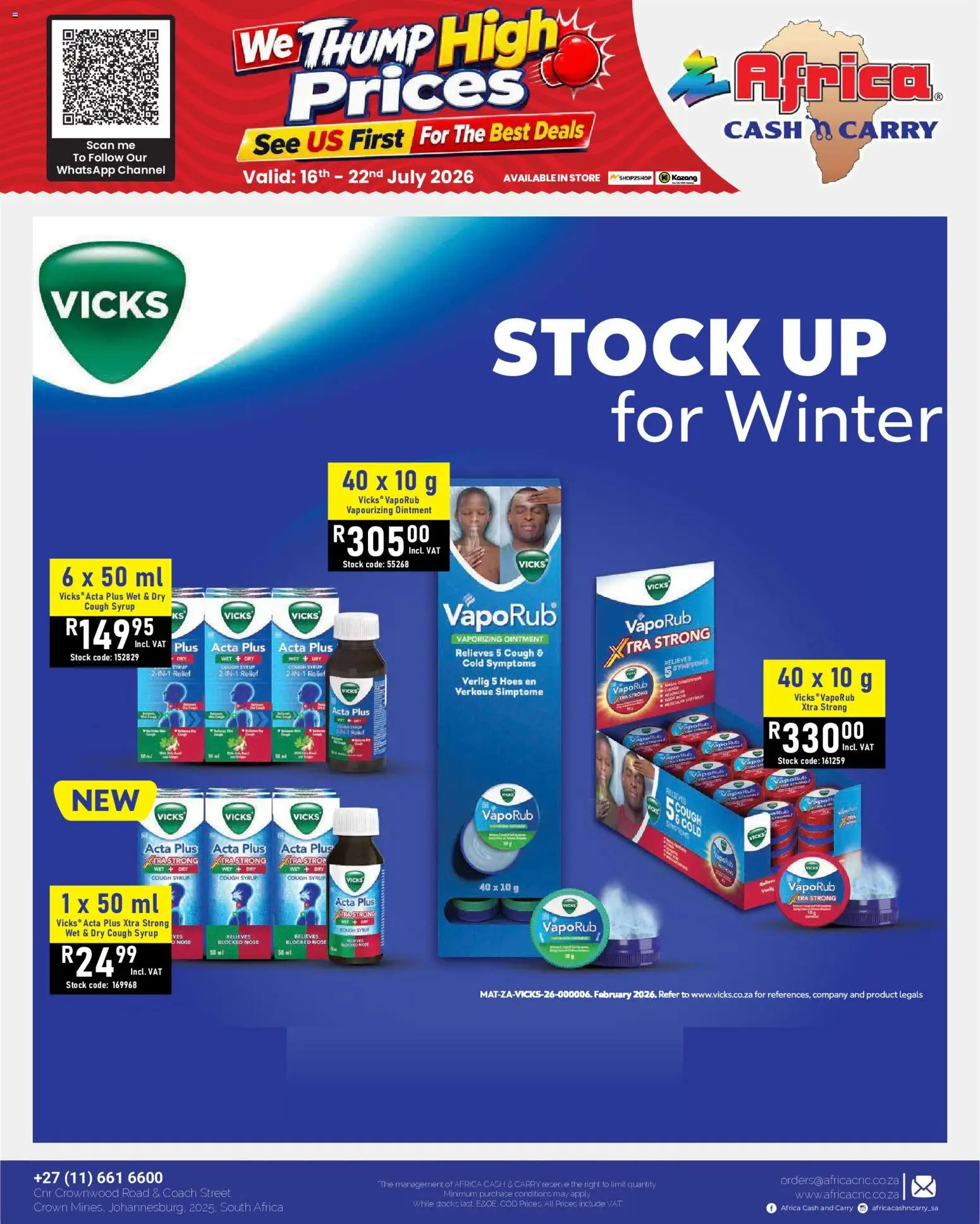 New Africa Cash & Carry catalogue – valid from 16/07/2026 | Page: 68 | Products: Cough syrup, Stock, Syrup