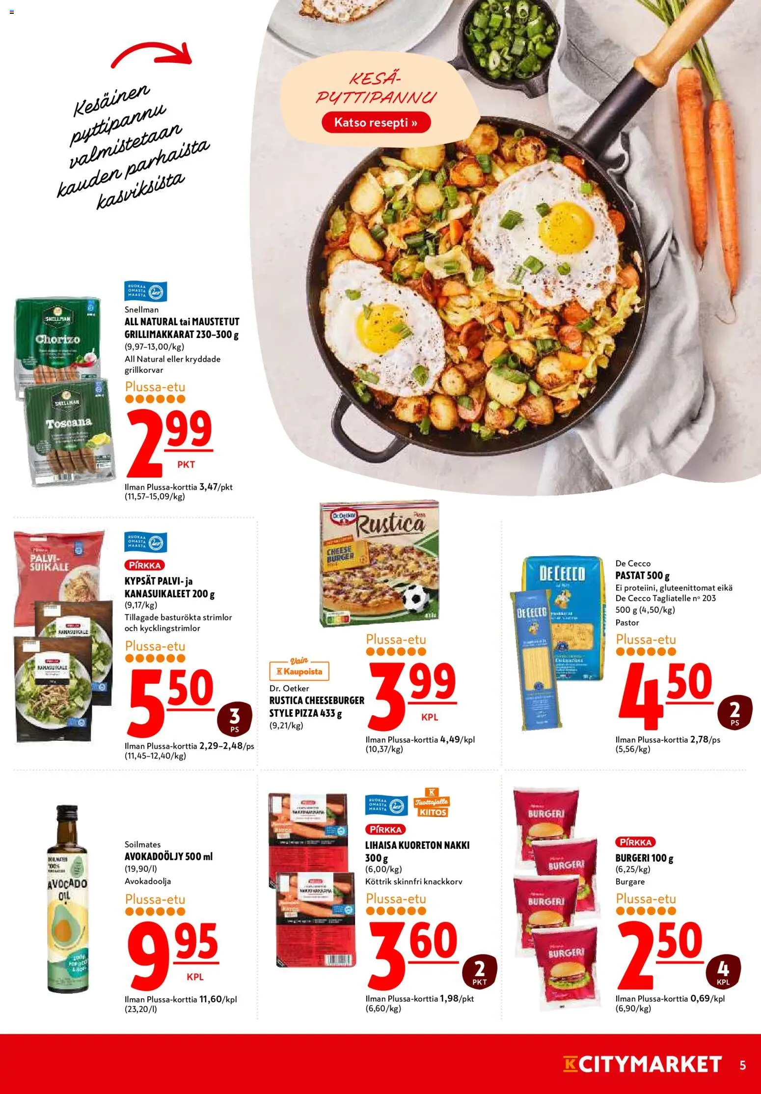 K-Citymarket tarjoukset – voimassa 01.06.2026 alkaen | Sivu: 5 | Tuotteet: Chorizo, Pizza