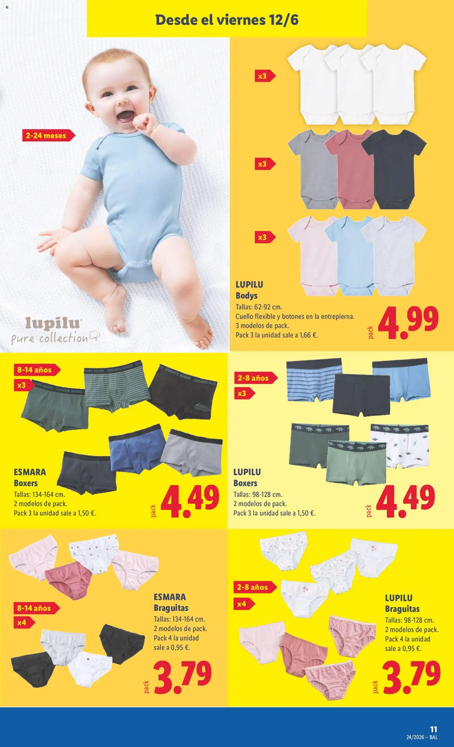 Lidl folleto de bazar Baleares │ válido desde el 08.06.2026 | Página: 11 | Productos: Boxers