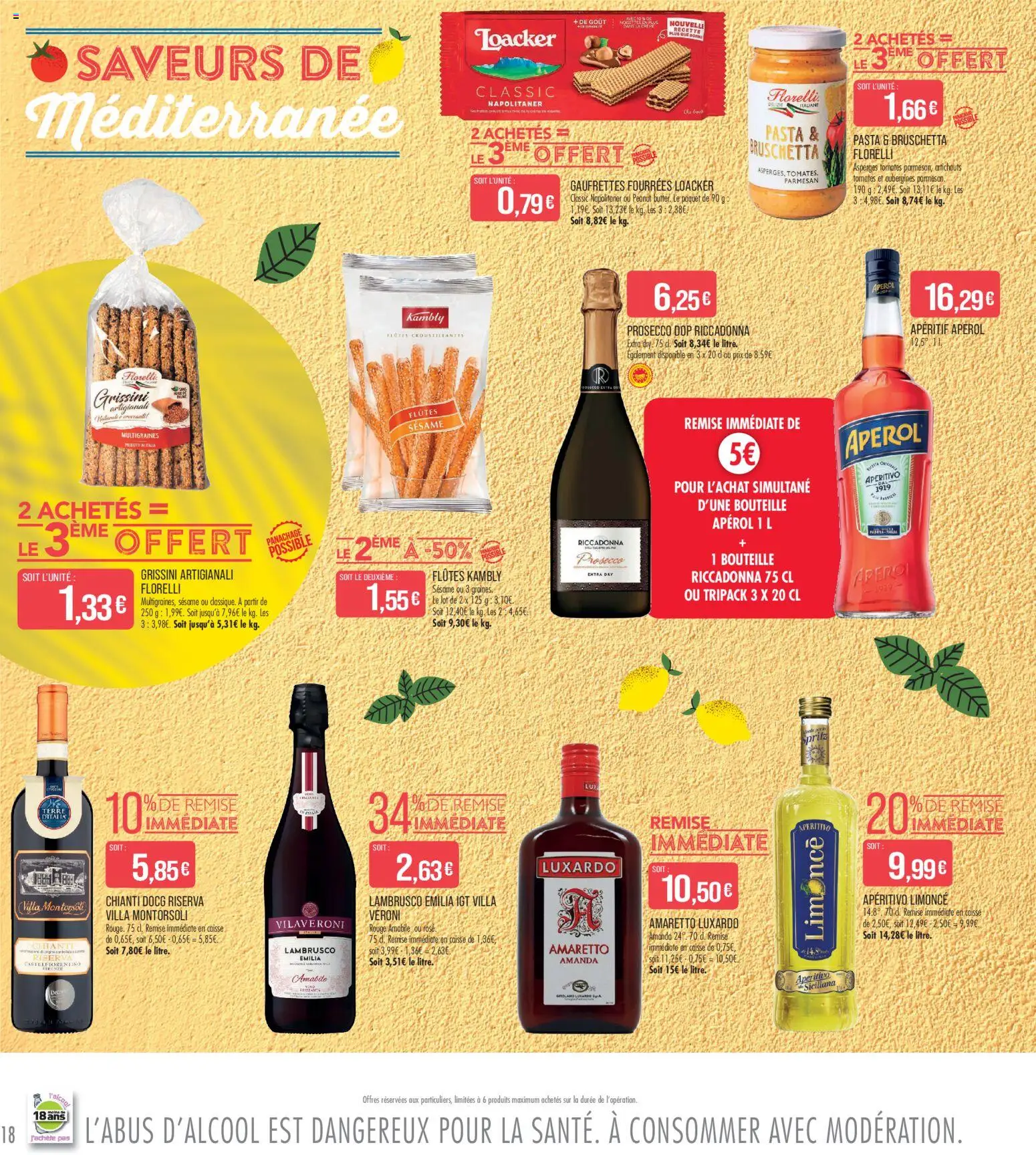 {H1} | Page: 18 | Produits: Amaretto, Parmesan, Prosecco, Tomates